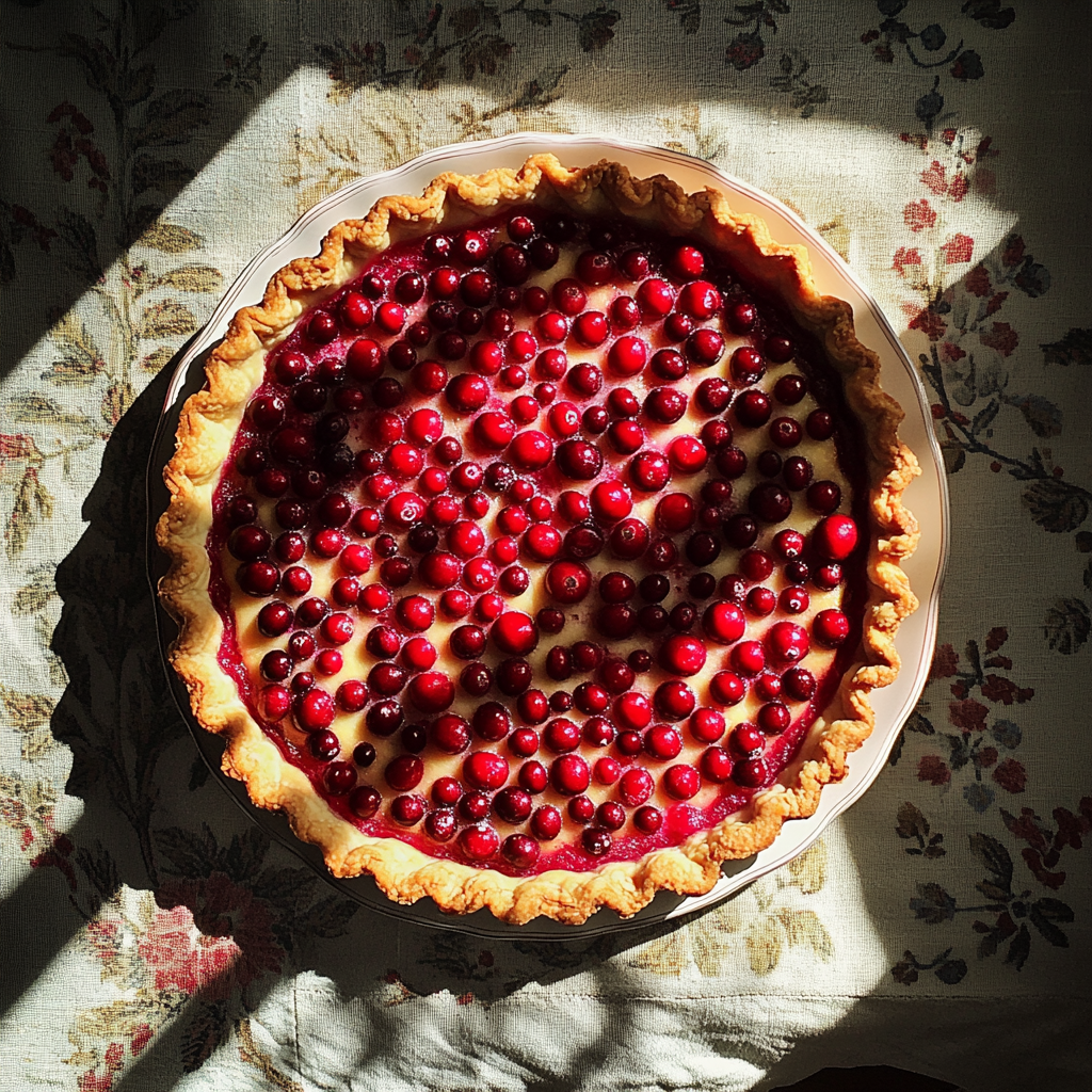 Ein selbstgemachter Preiselbeerkuchen | Quelle: Midjourney