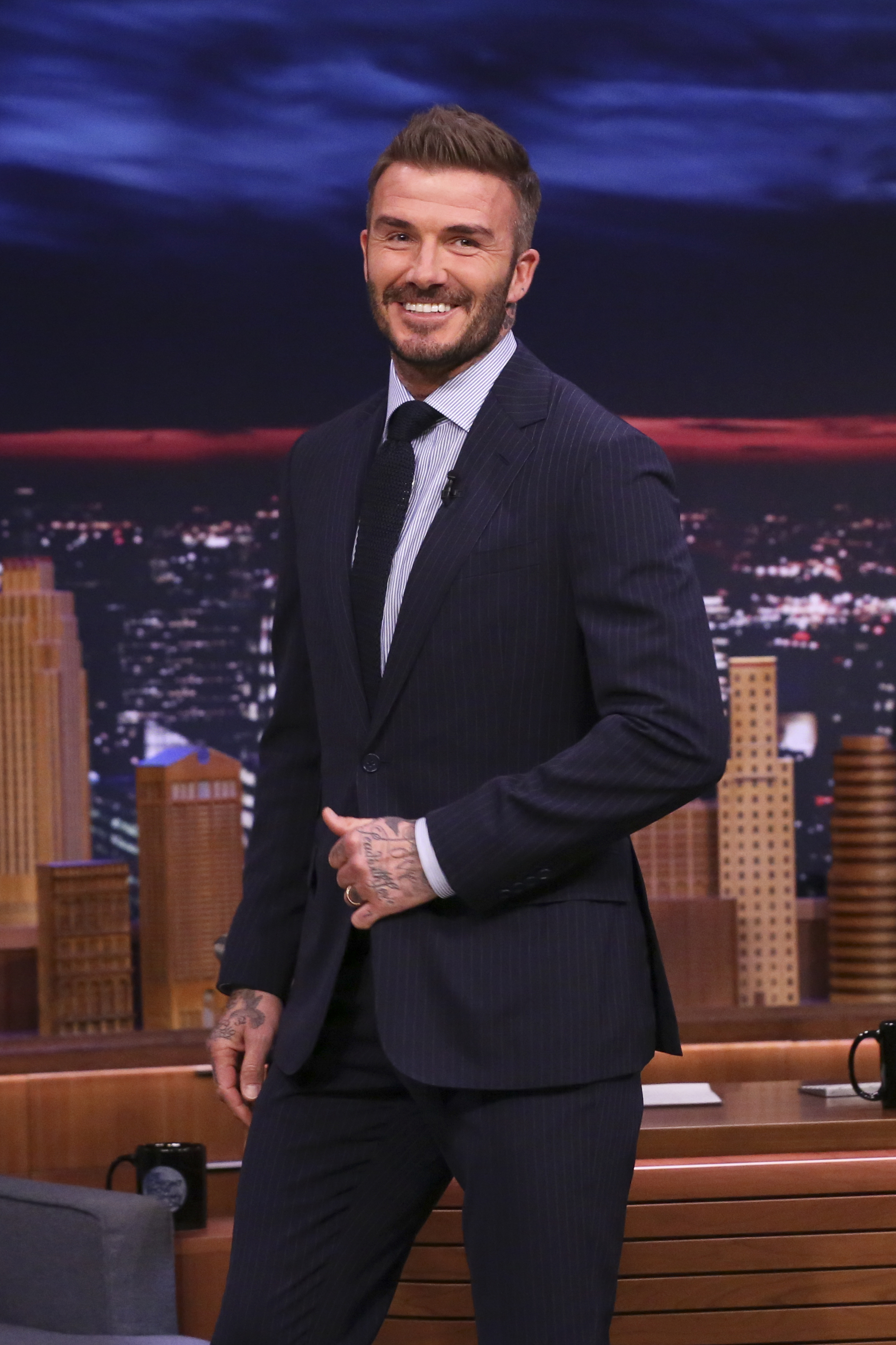 David Beckham bei der "The Tonight Show with Jimmy Fallon" am 26. Februar 2020 | Quelle: Getty Images