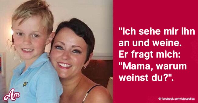 Eine Mutter mit Krebs log ihren Sohn schweren Herzens an, als er fragte, warum sie weinte