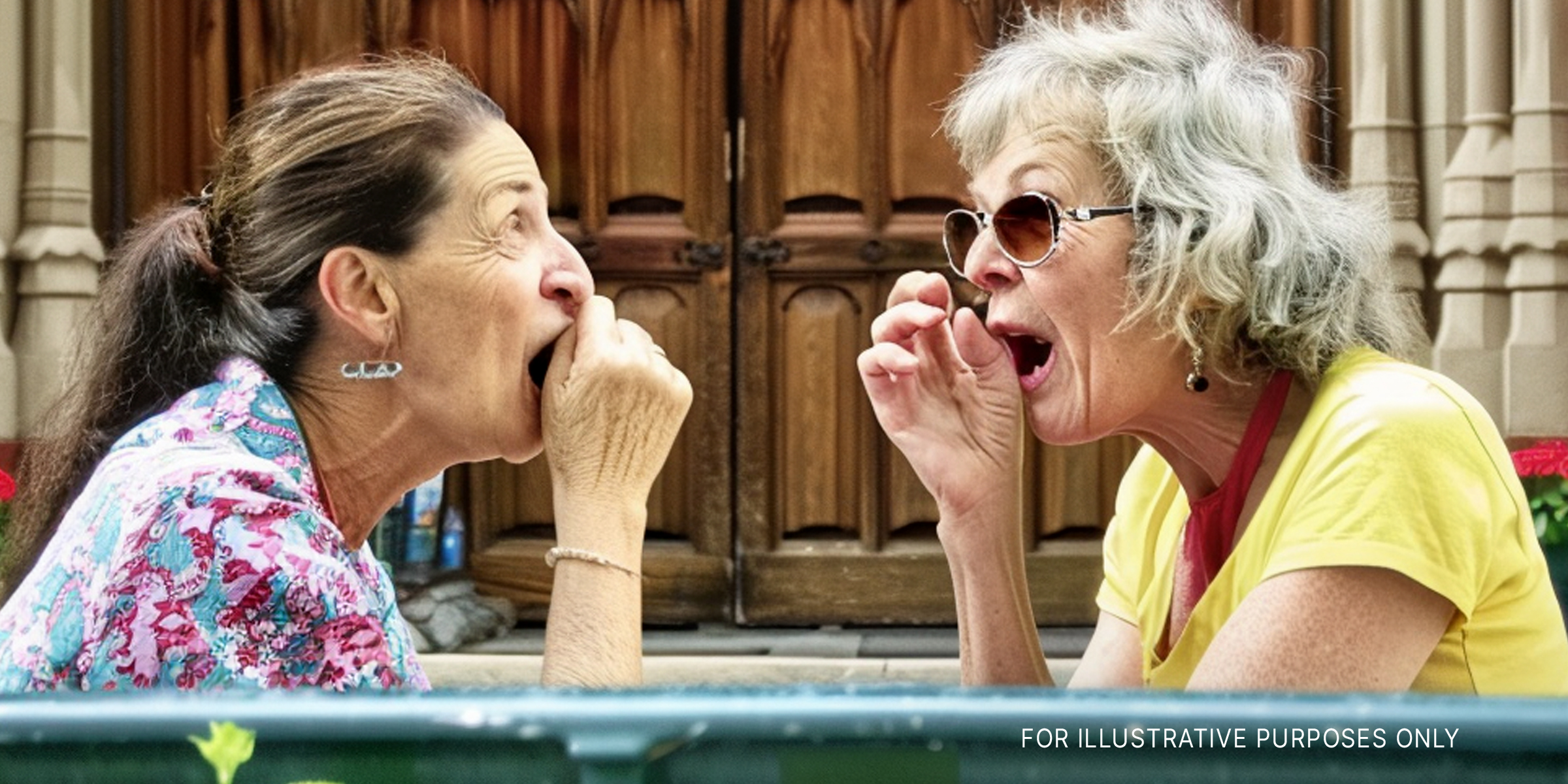 Zwei ältere Frauen beim Tratschen | Quelle: Amomama