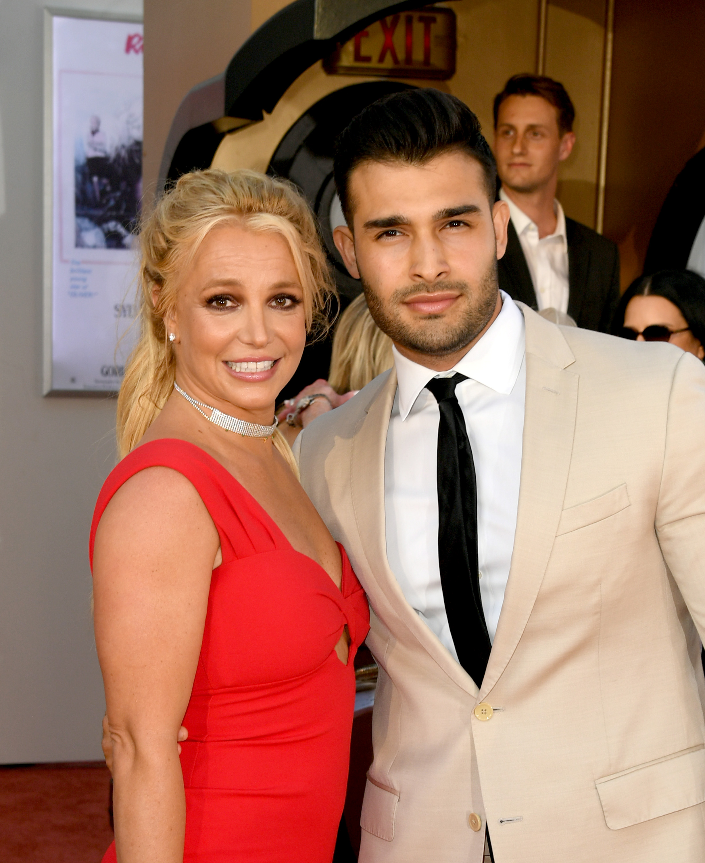 Britney Spears und Sam Asghari in Hollywood, Kalifornien, am 22. Juli 2019 | Quelle: Getty Images