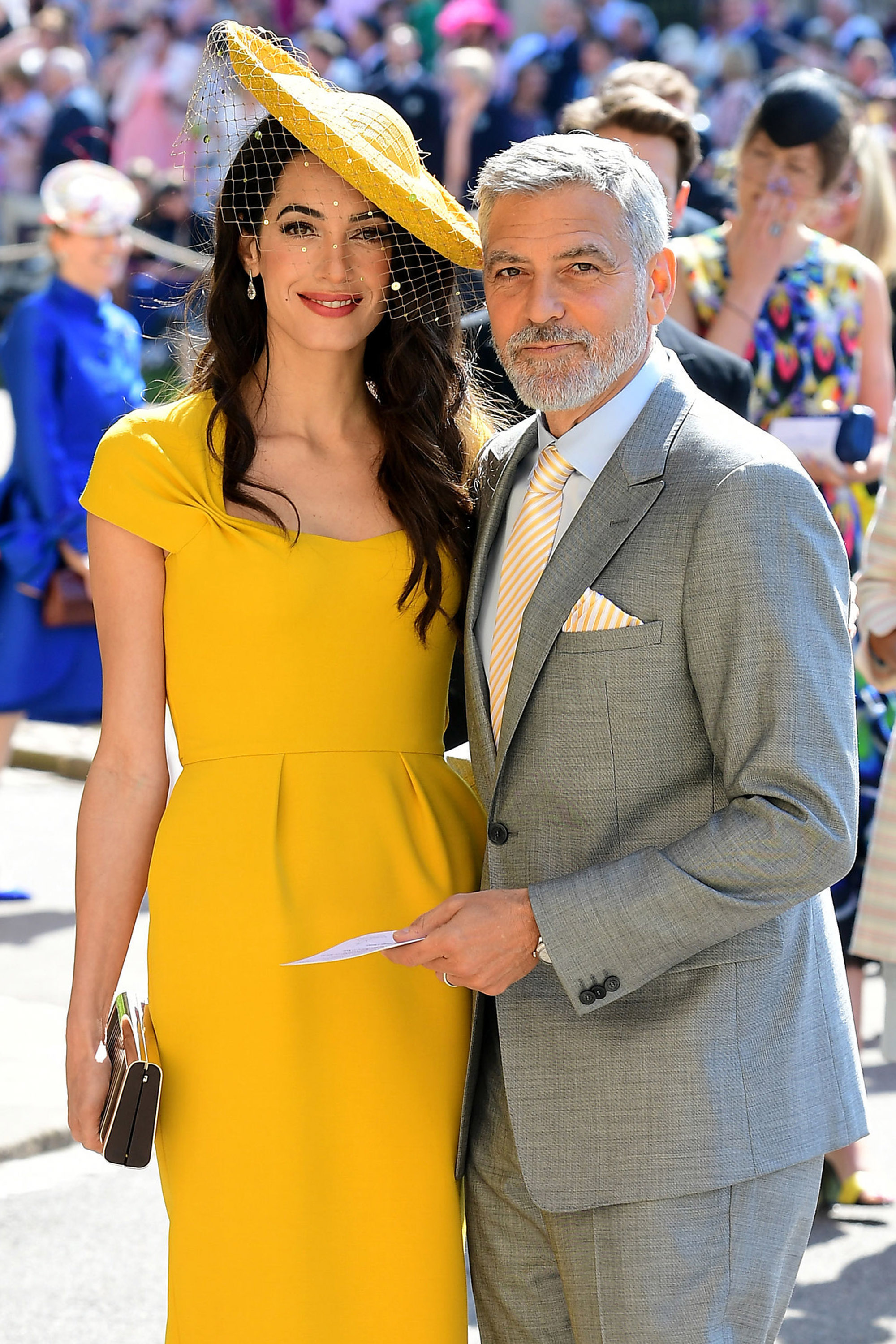 Amal und George Clooney besuchen die Hochzeit von Prinz Harry und Meghan Markle am 19. Mai 2018 | Quelle: Getty Images