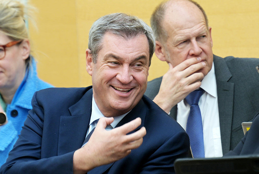 23. April 2026, Bayern, München: Markus Söder (CSU), Ministerpräsident von Bayern, sitzt im Bayerischen Landtag. | Quelle: Getty Images