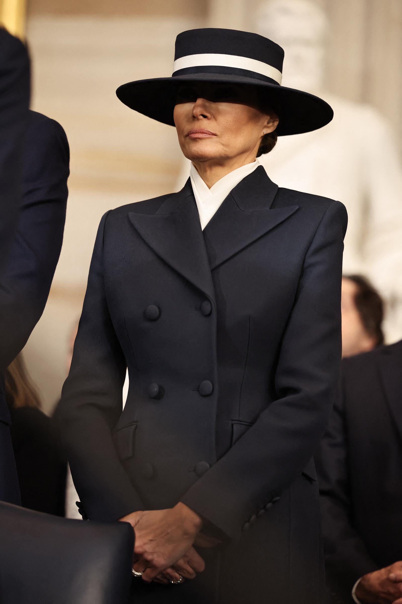 First Lady Melania Trump bei der Amtseinführung von Präsident Donald Trump als 47. Präsident der Vereinigten Staaten in Washington, DC am 20. Januar 2025. | Quelle: Getty Images