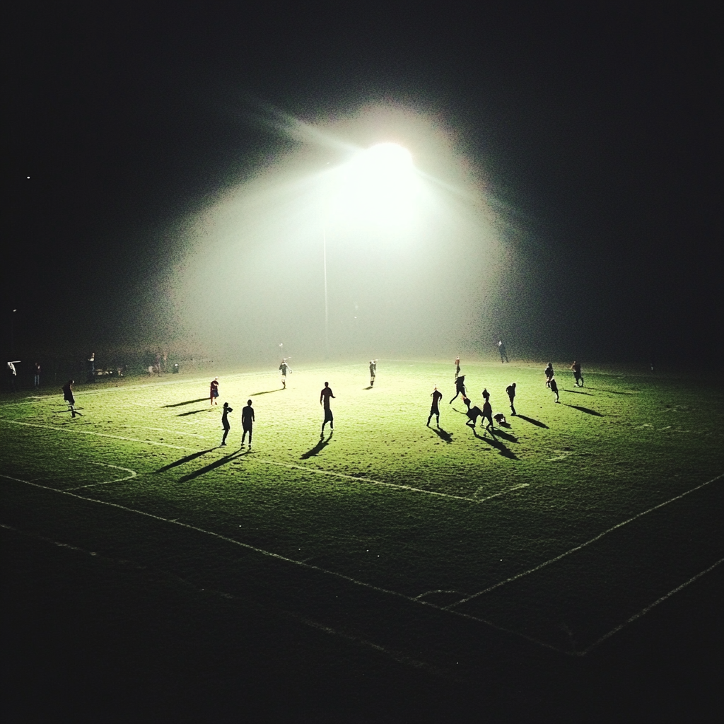 Fußballspieler auf einem Feld | Quelle: Midjourney