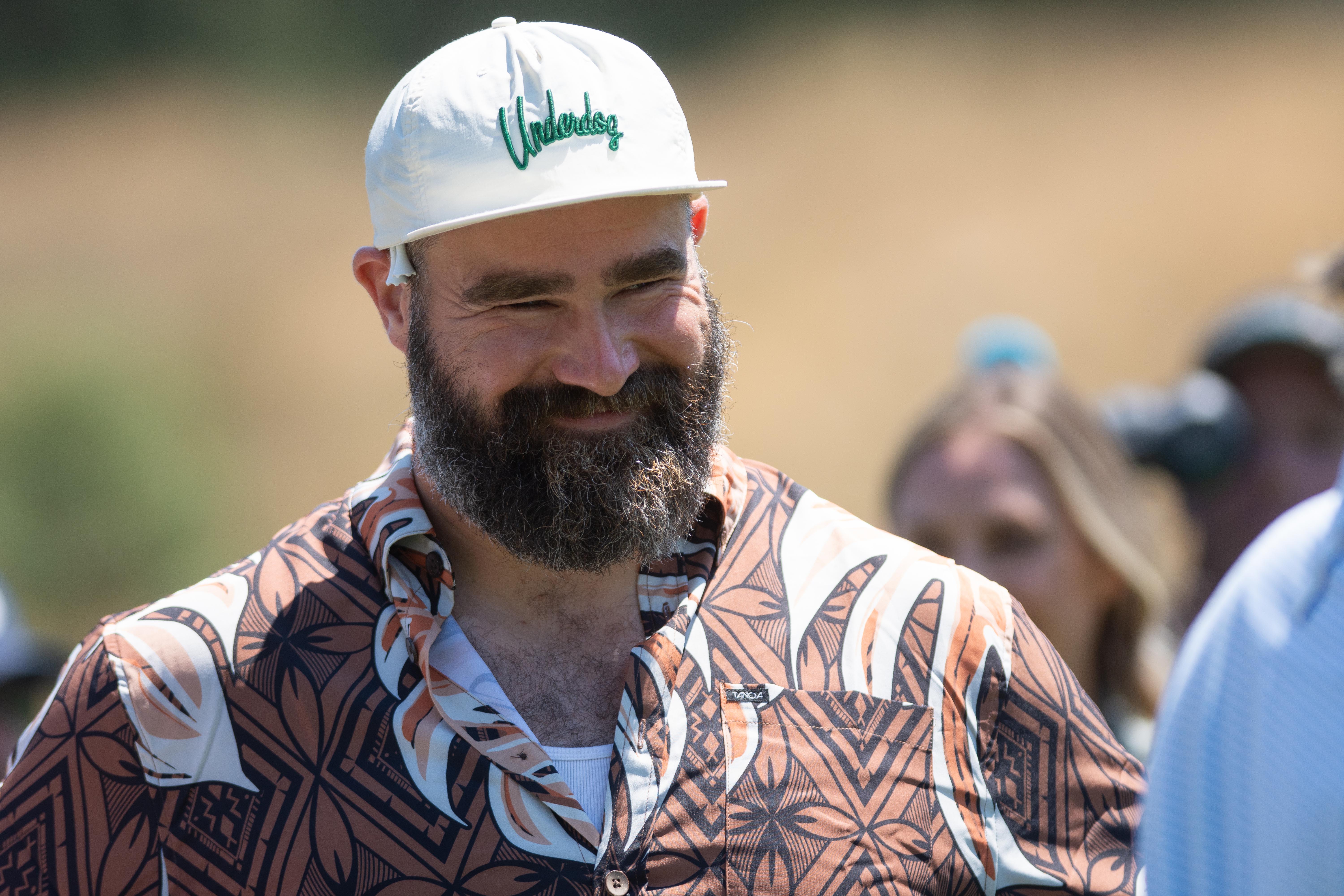 Jason Kelce bei der ACC Celebrity Golf Championship auf dem Edgewood Tahoe Golf Course am 11. Juli 2024 in Stateline, Nevada | Quelle: Getty Images