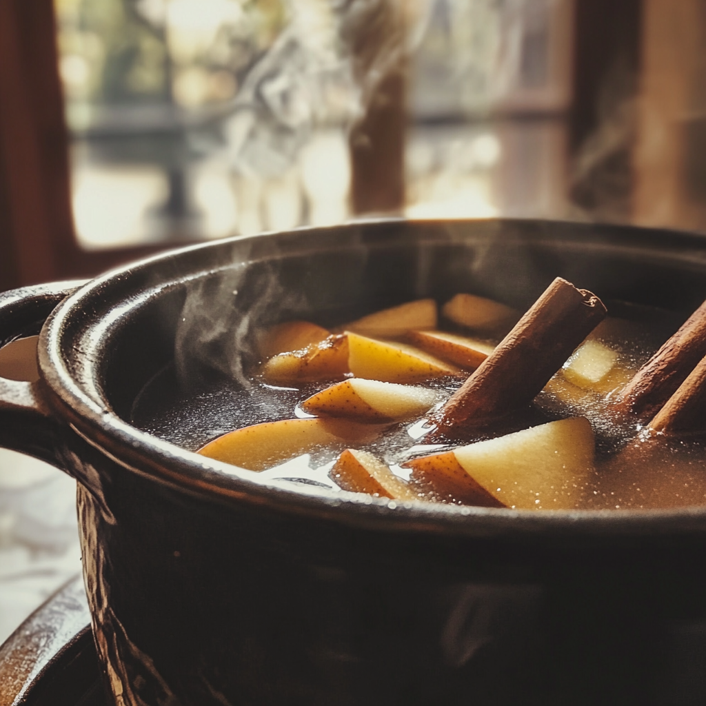 Ein Topf mit Apfelwein | Quelle: Midjourney