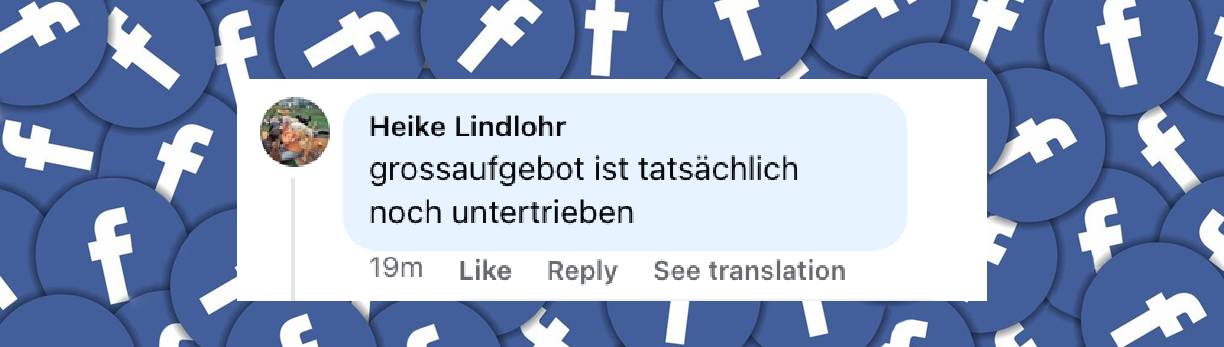 Internetnutzer kommentieren die Lage | Quelle: facebook.com/reel/1645505636684225/?comment_id=26306807232353042