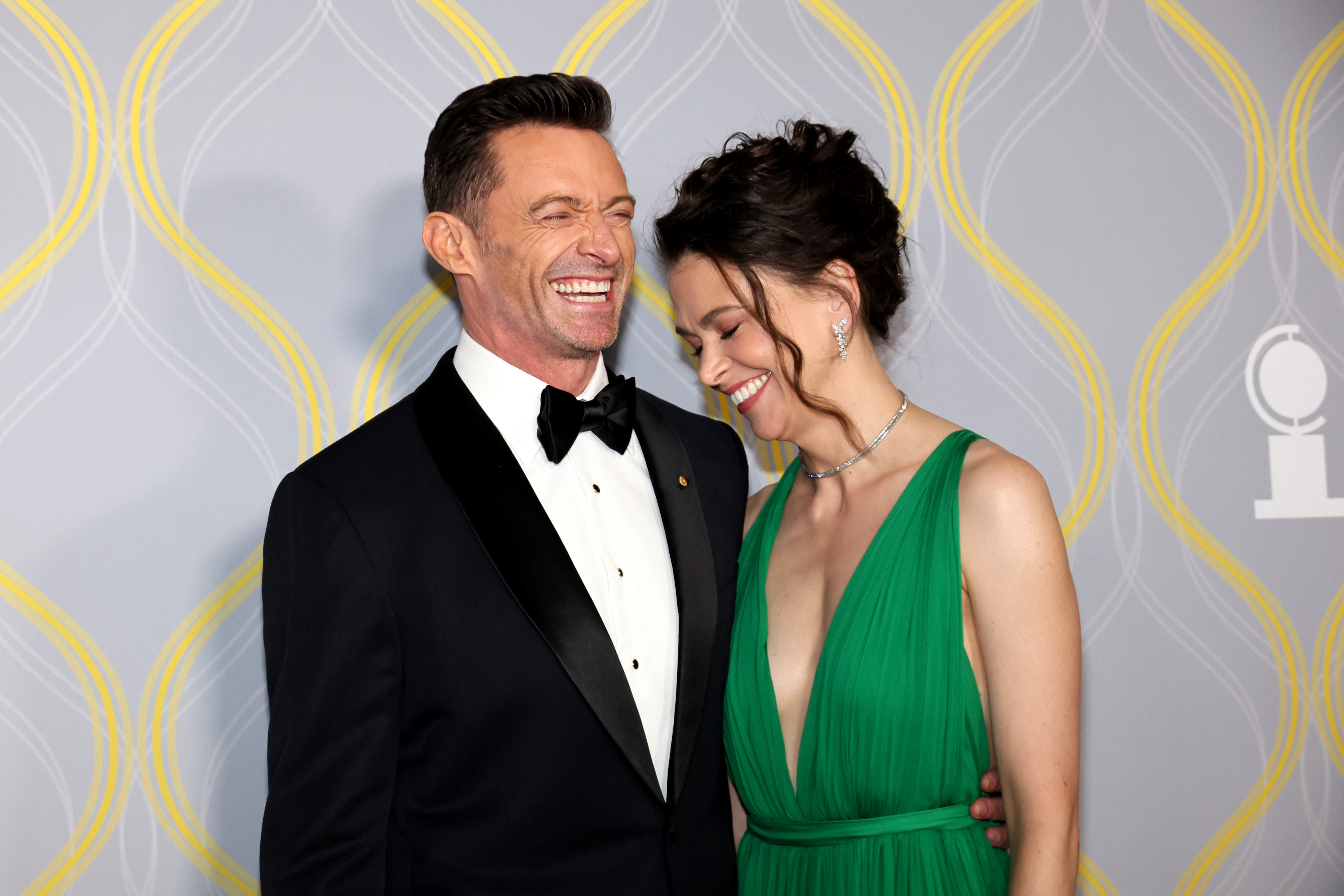 Hugh Jackman und Sutton Foster besuchen die 75th Annual Tony Awards in der Radio City Music Hall in New York City, am 12. Juni 2022 | Quelle: Getty Images