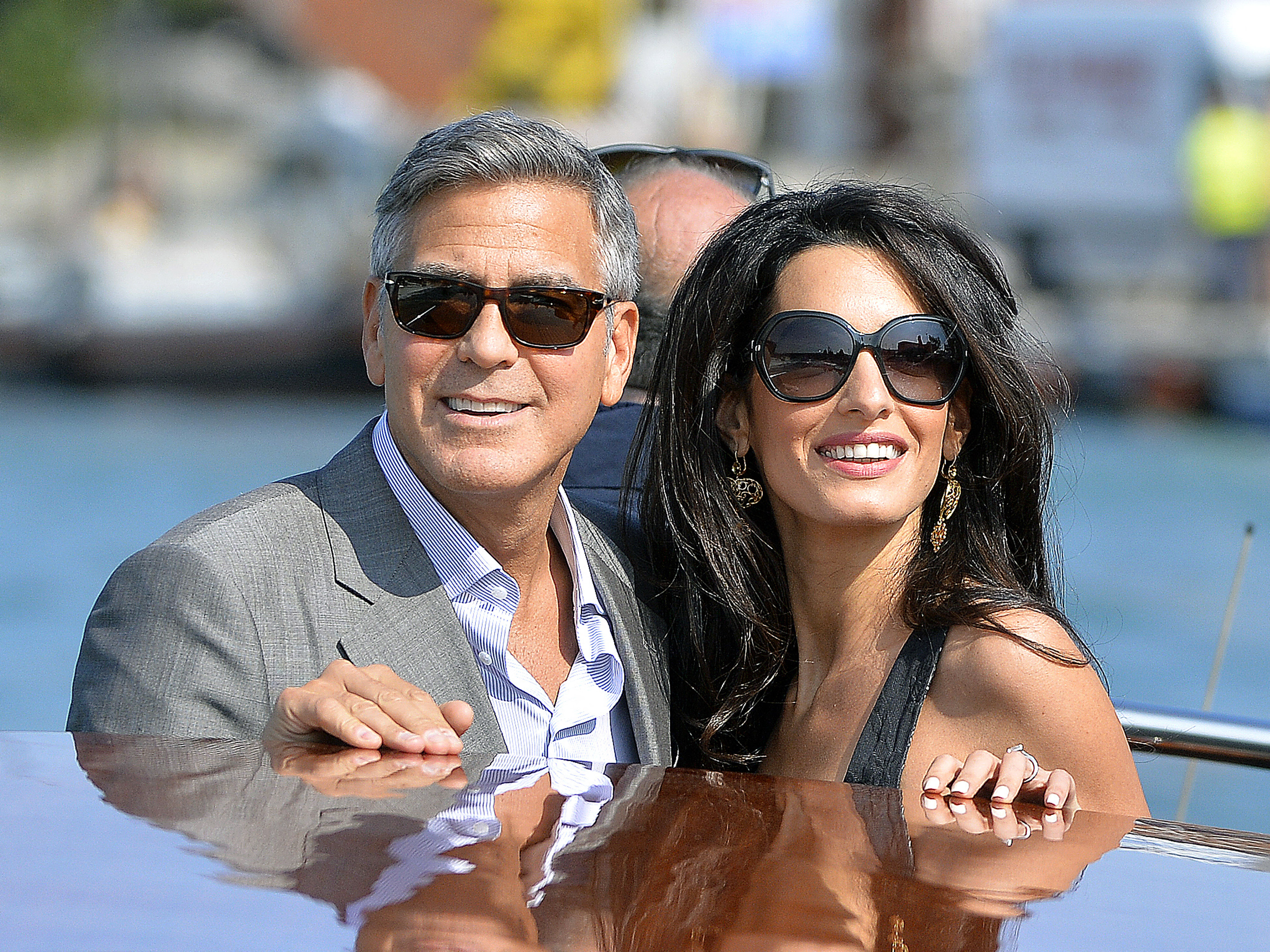 Amal und George Clooney in Venedig im Jahr 2014 | Quelle: Getty Images