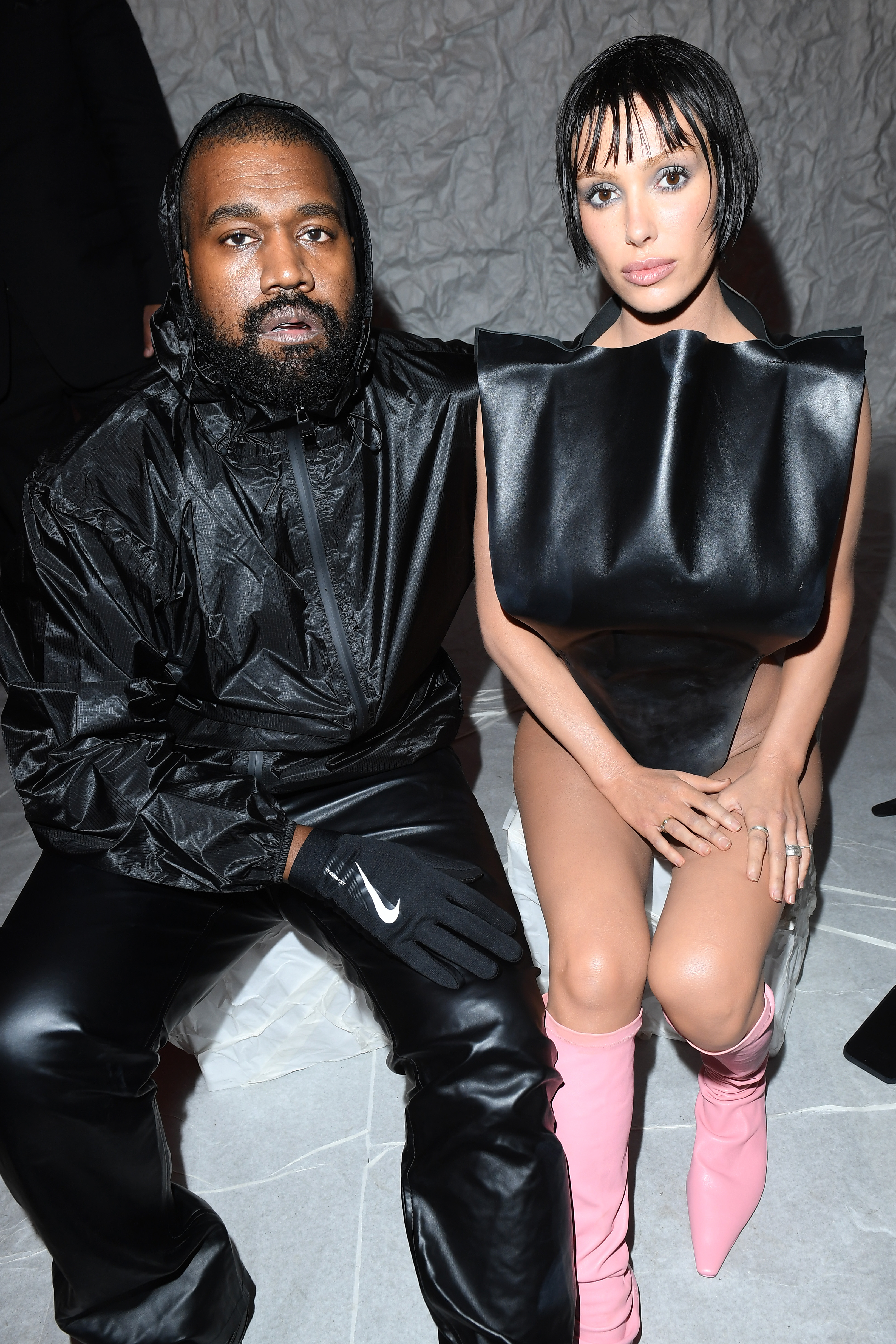 Kanye West und Bianca Censori besuchen die Marni Fall/Winter 2024 Fashion Show während der Milan Fashion Week - Womenswear Fall/Winter in Mailand, Italien, am 23. Februar 2024 | Quelle: Getty Images