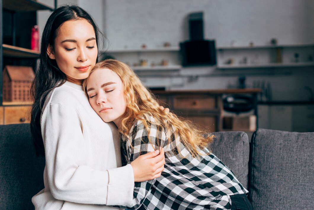 Ein Mädchen, das seine Mutter umarmt | Quelle: Pexels
