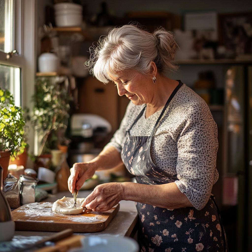 Eine Frau beim Backen | Quelle: Midjourney