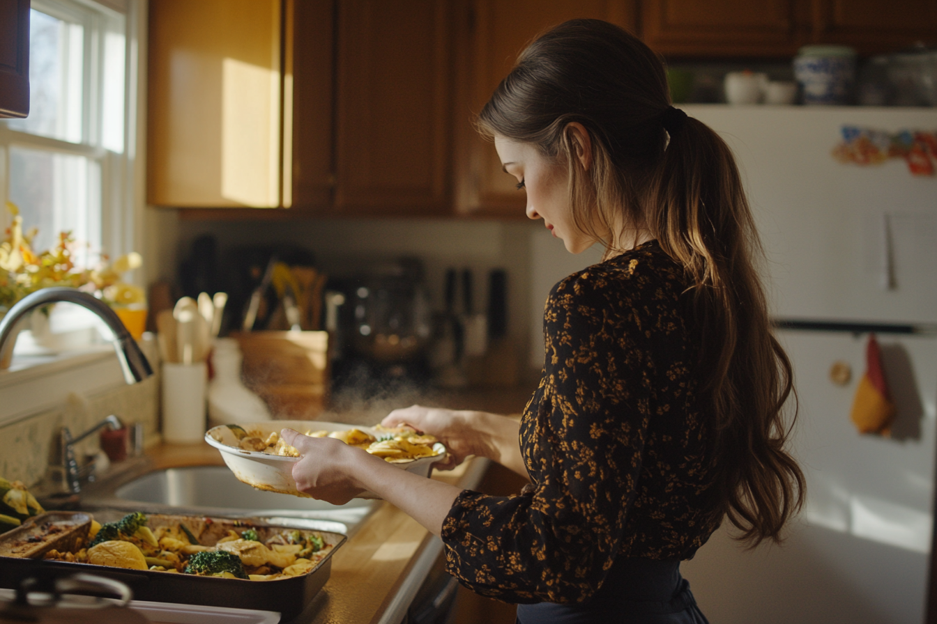 Eine Frau beim Kochen | Quelle: Midjourney