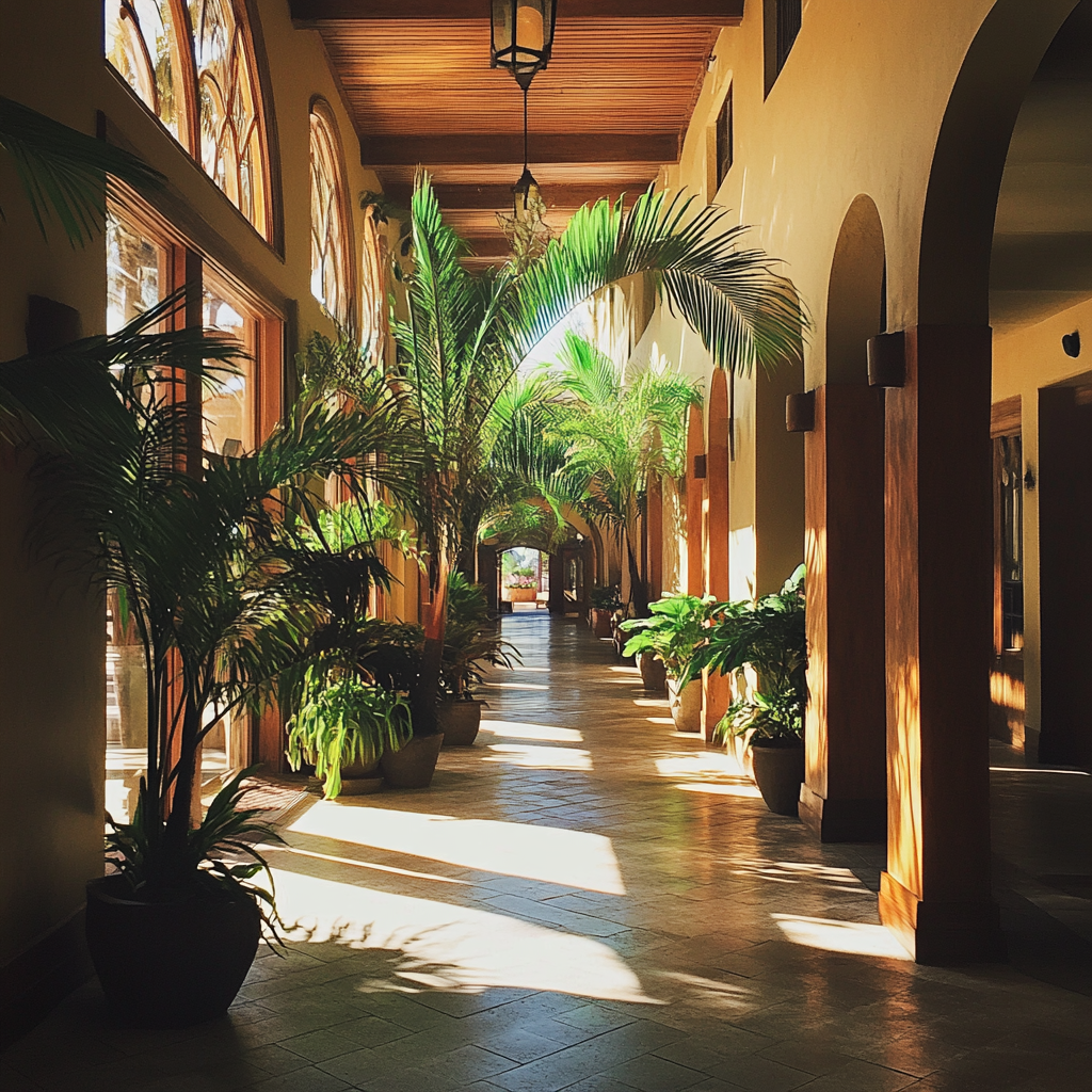Eine Hotellobby | Quelle: Midjourney