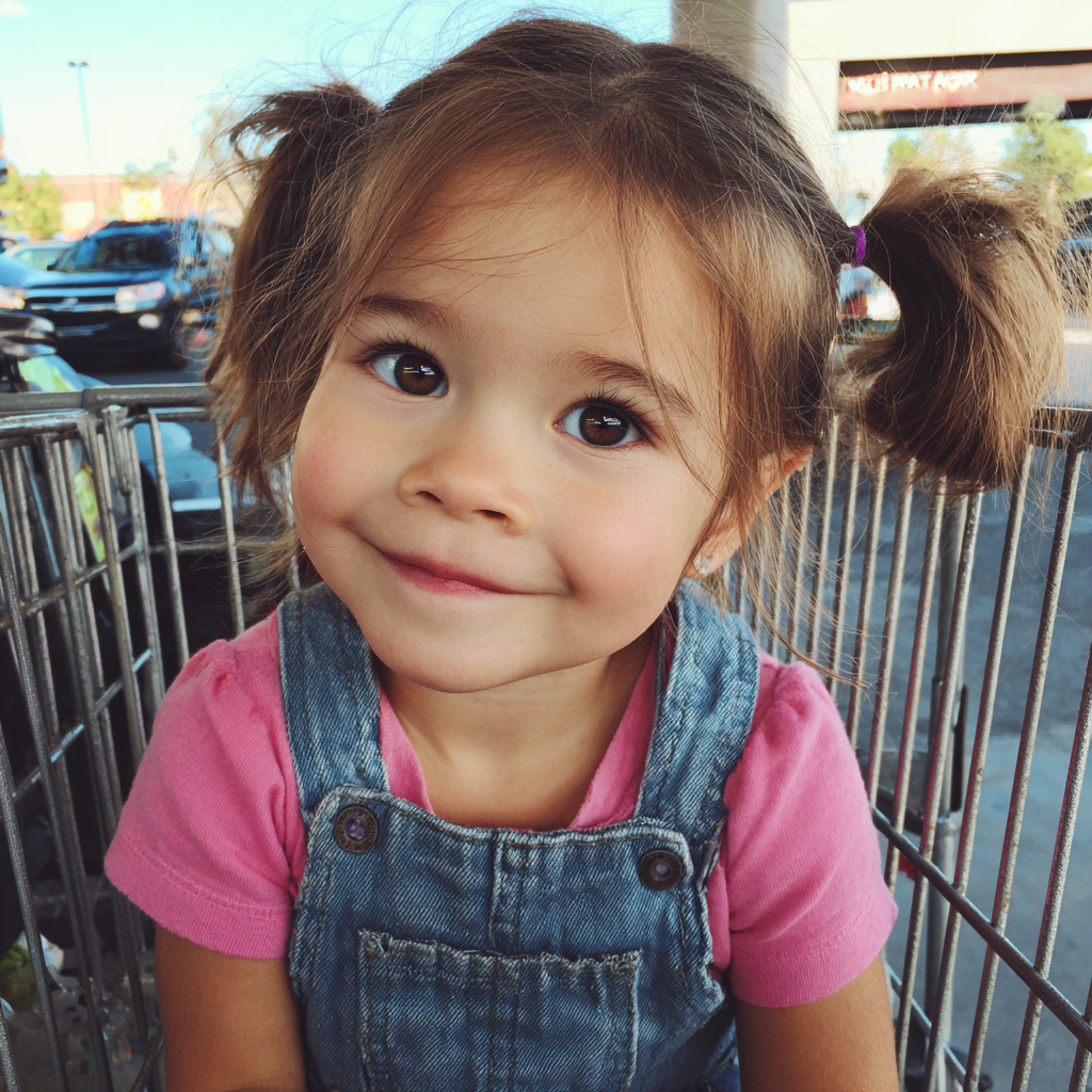 Zbliżenie na uśmiechniętą dziewczynkę | Źródło: Midjourney