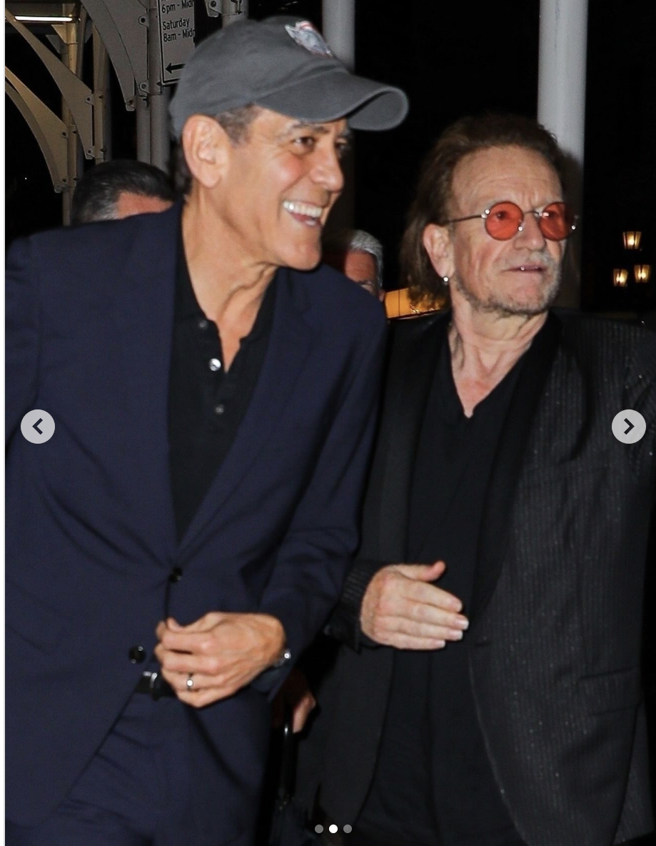 George Clooney und Bono in New York City am 30. Mai 2025 | Quelle: Instagram/justjared