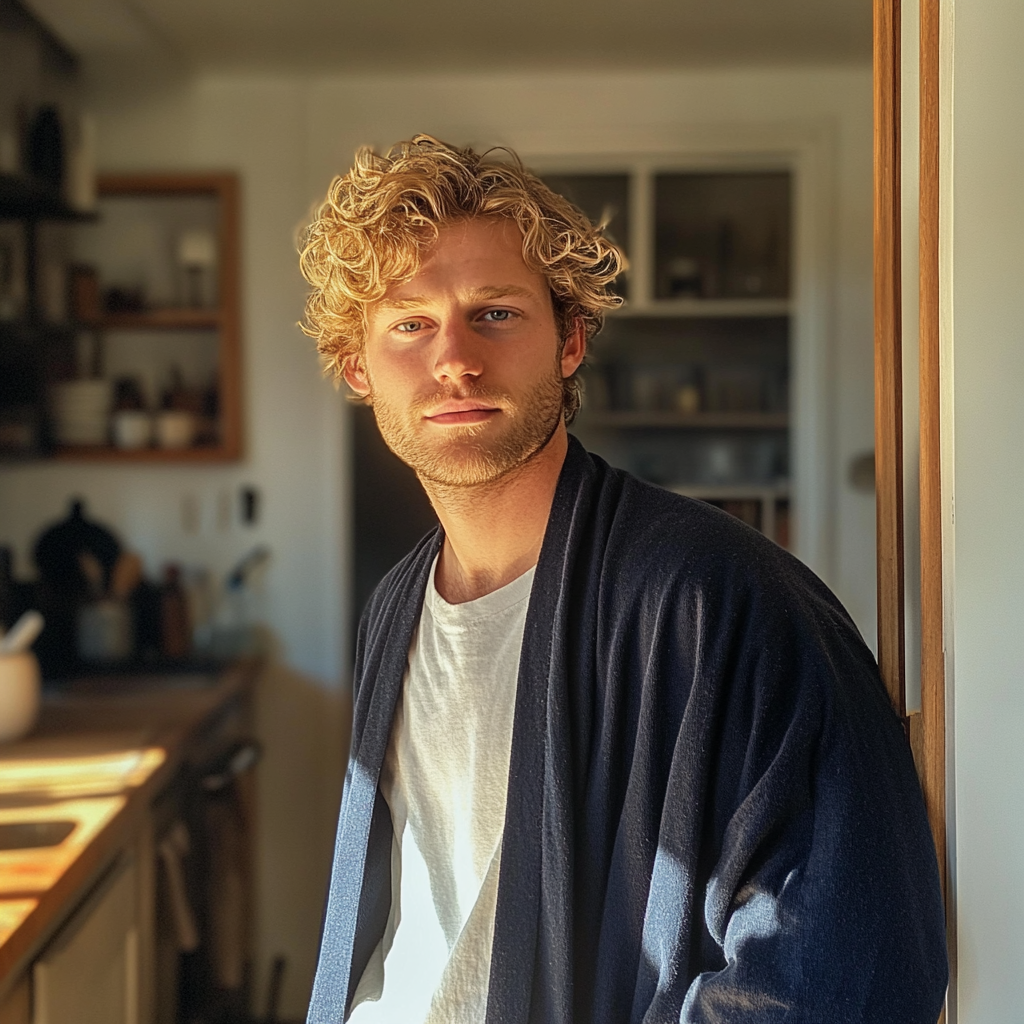 Ein lässiger Mann in seinem Morgenmantel | Quelle: Midjourney