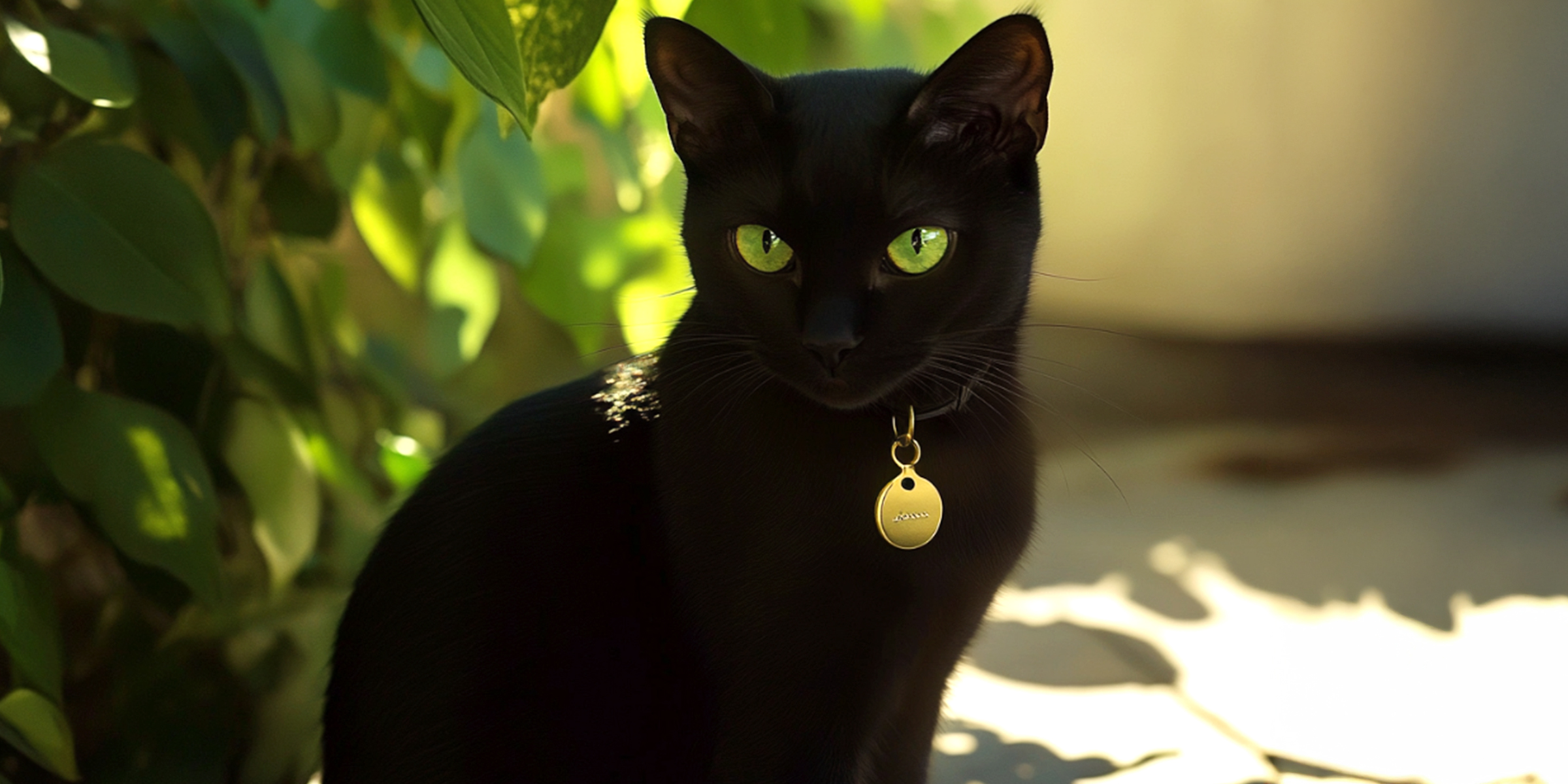 Eine schwarze Katze mit einem goldenen ID-Tag | Quelle: Amomama