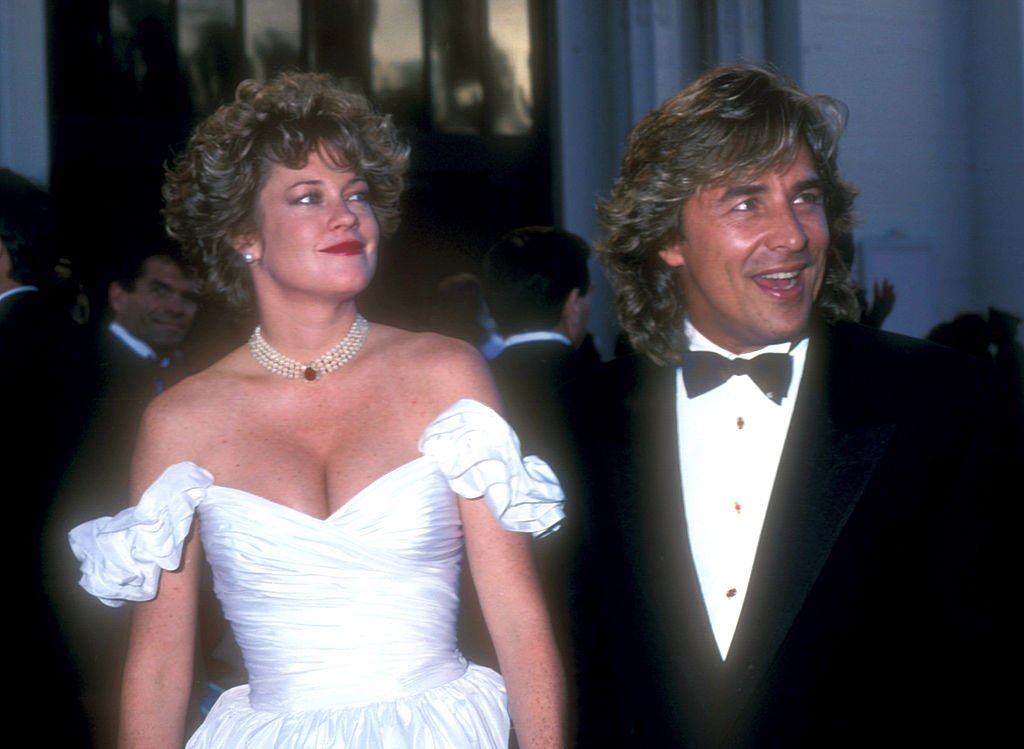 Melanie Griffith und Don Johnson während der 61st Annual Academy Awards - Ankünfte im Shrine Auditorium in Los Angeles, Kalifornien, Vereinigte Staaten. | Quelle: Getty Images