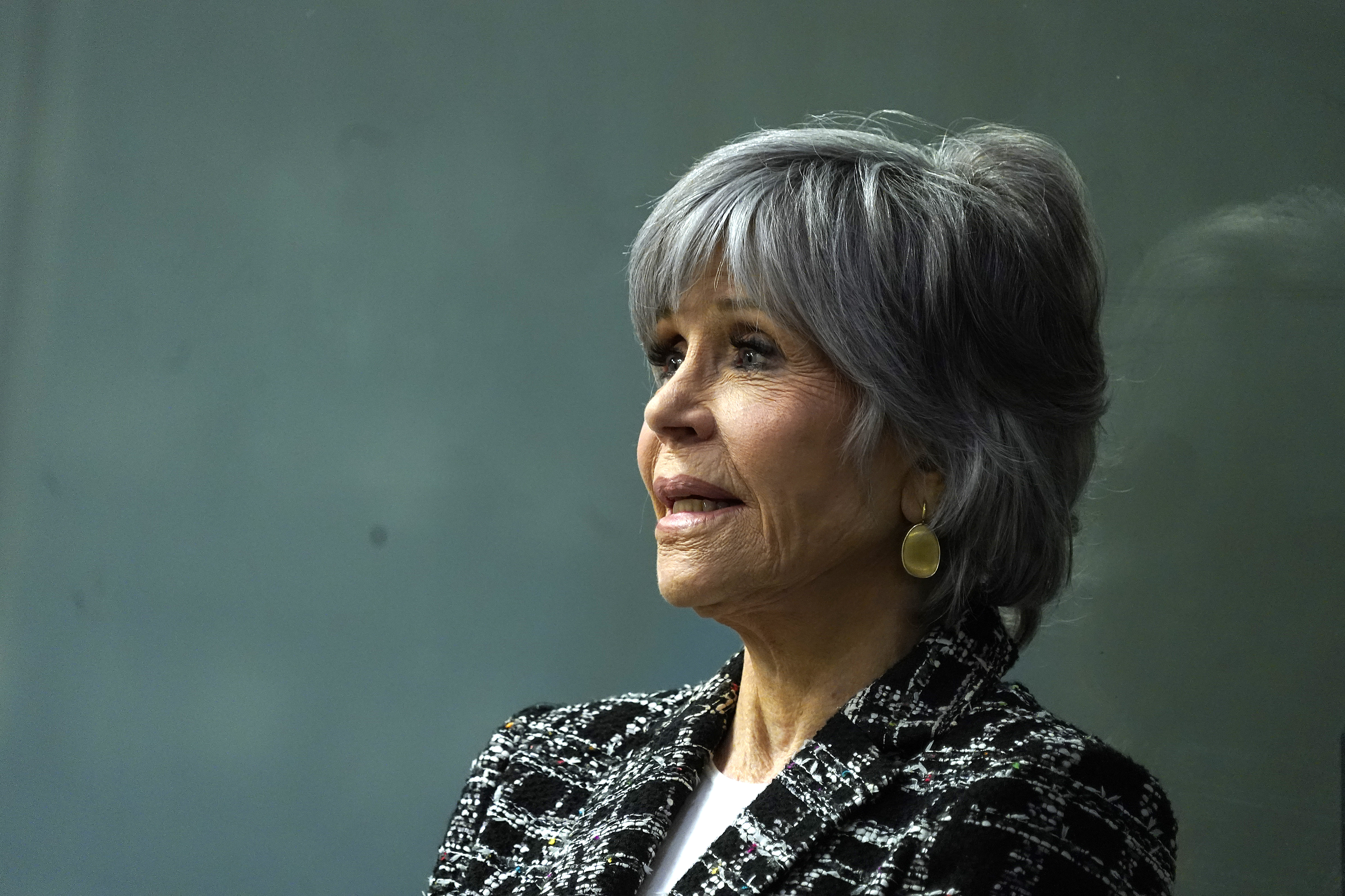 Jane Fonda nimmt am 21. Februar 2023 im Hauptquartier der Vereinten Nationen in New York City am Greenpeace Brief on High Seas Treaty teil: Getty Images