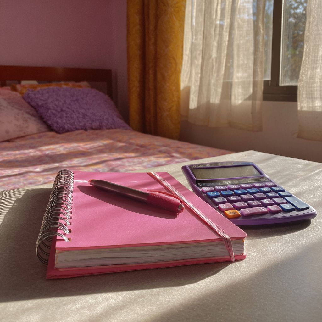 Ein rosa Notizbuch und ein Stift | Quelle: Midjourney