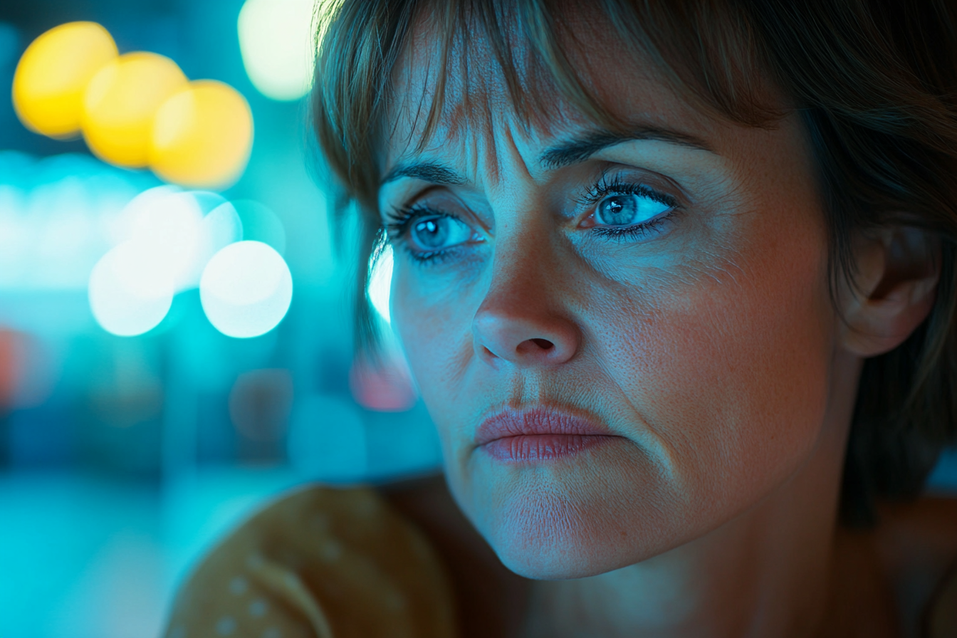 Eine Frau, die in einem Restaurant sitzt | Quelle: Midjourney