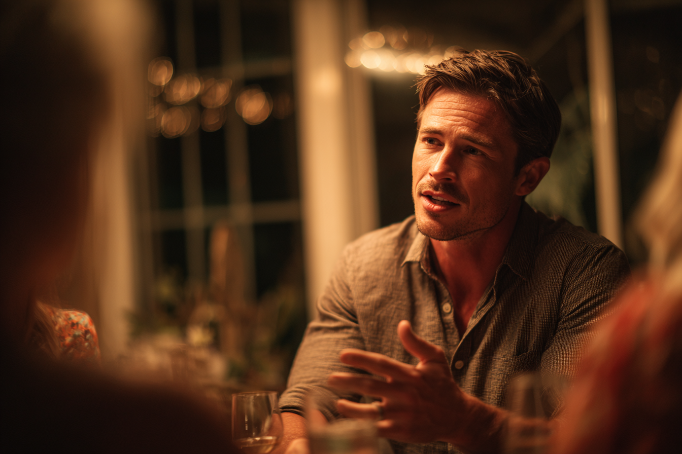 Mężczyzna rozmawiający z żoną | Źródło: Midjourney