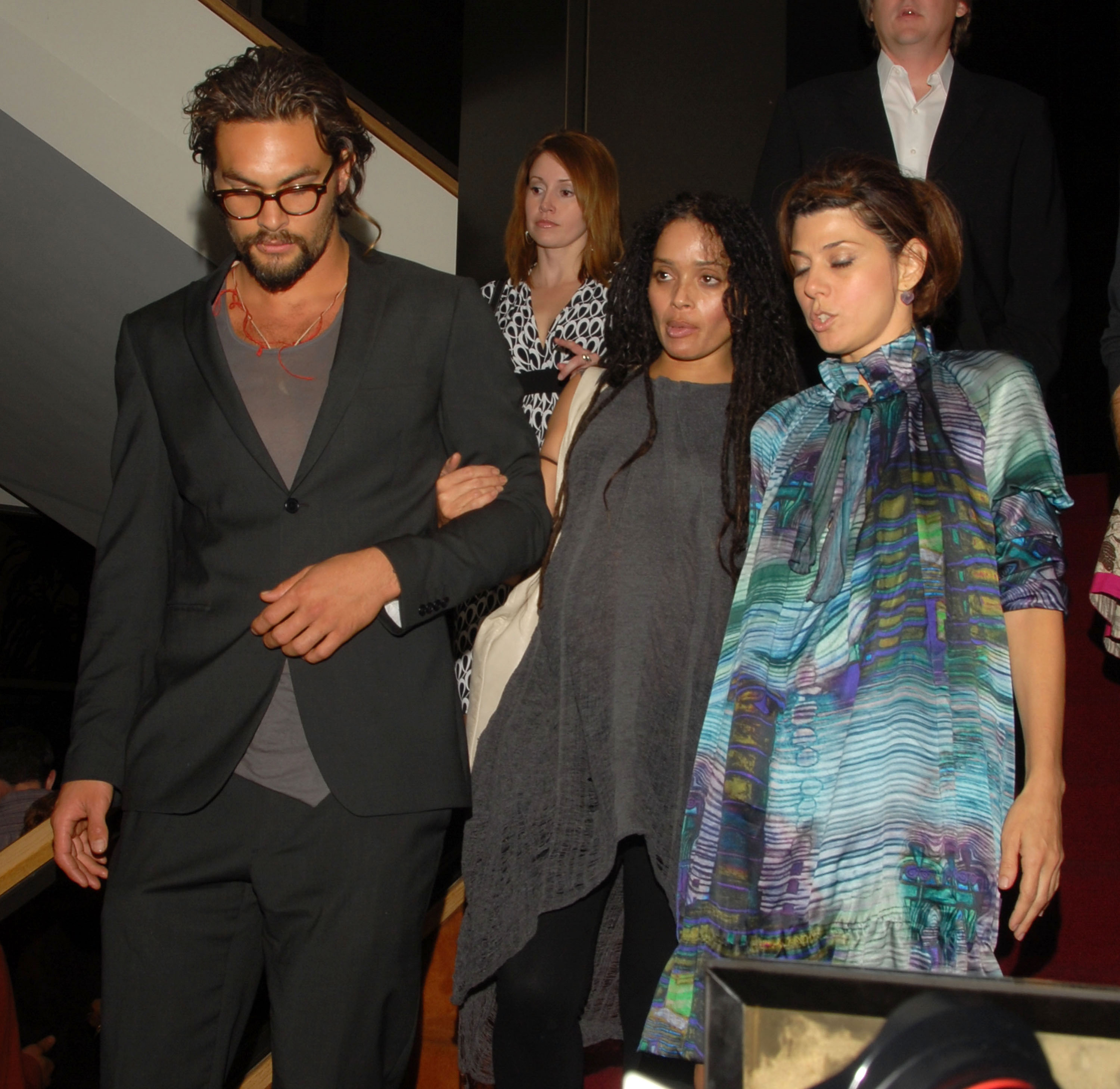 Jason Momoa, Lisa Bonet und Marisa Tomei besuchen die Afterparty der Los Angeles-Premiere von "Milk" am 13. November 2008 in Beverly Hills, Kalifornien. | Quelle: Getty Images