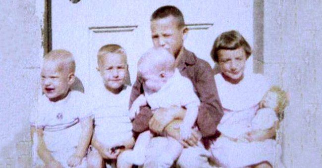 Geschwister Dave Carlson, Cheryl, Tom, Jim und Mary Jo als Kinder. | Quelle: Twitter.com/wcnc