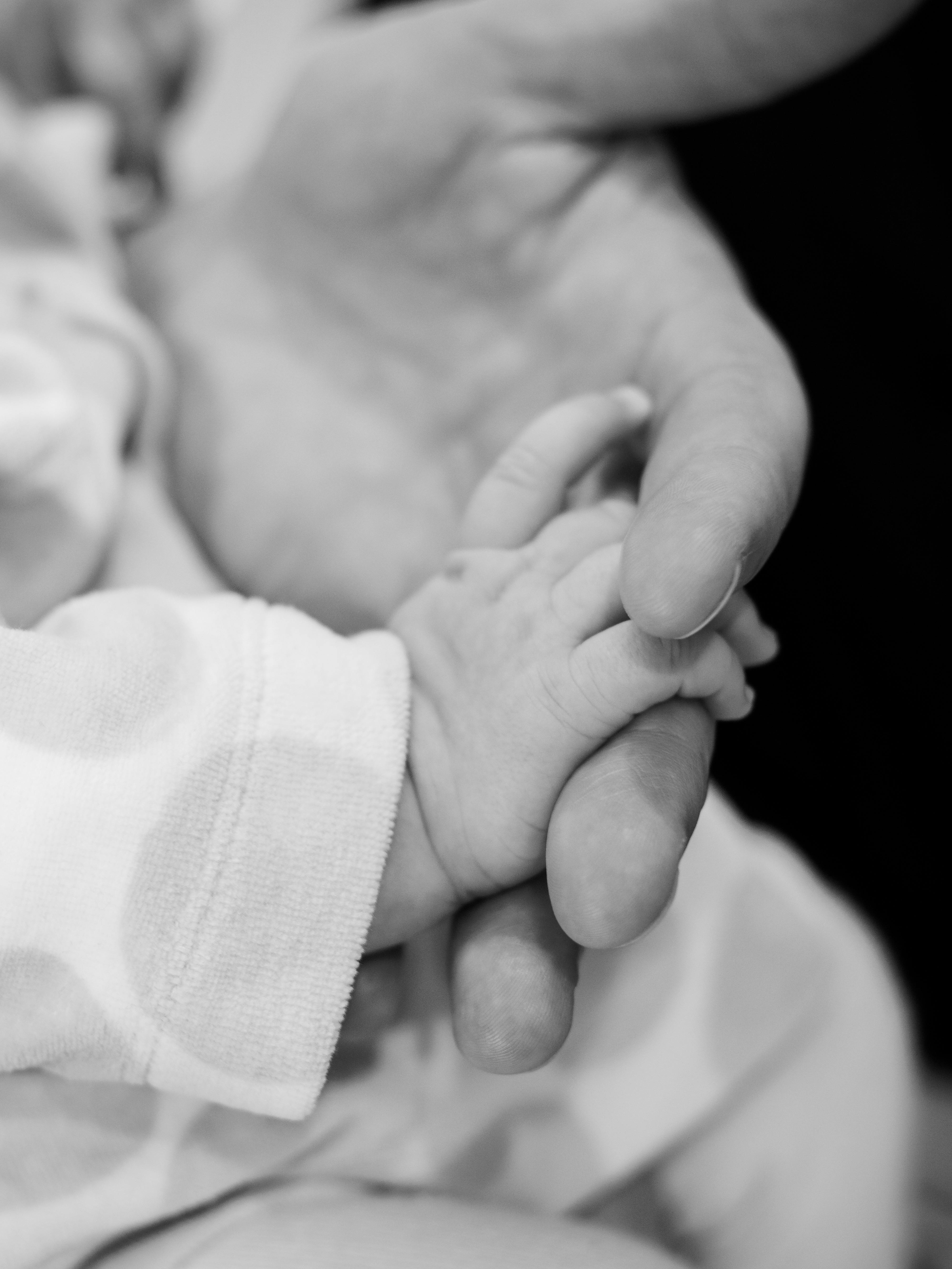 Eine Person hält die Hand eines Babys | Quelle: Pexels