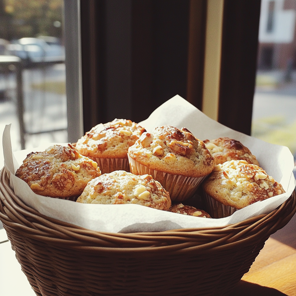Ein Korb mit Frühstücksmuffins | Quelle: Midjourney