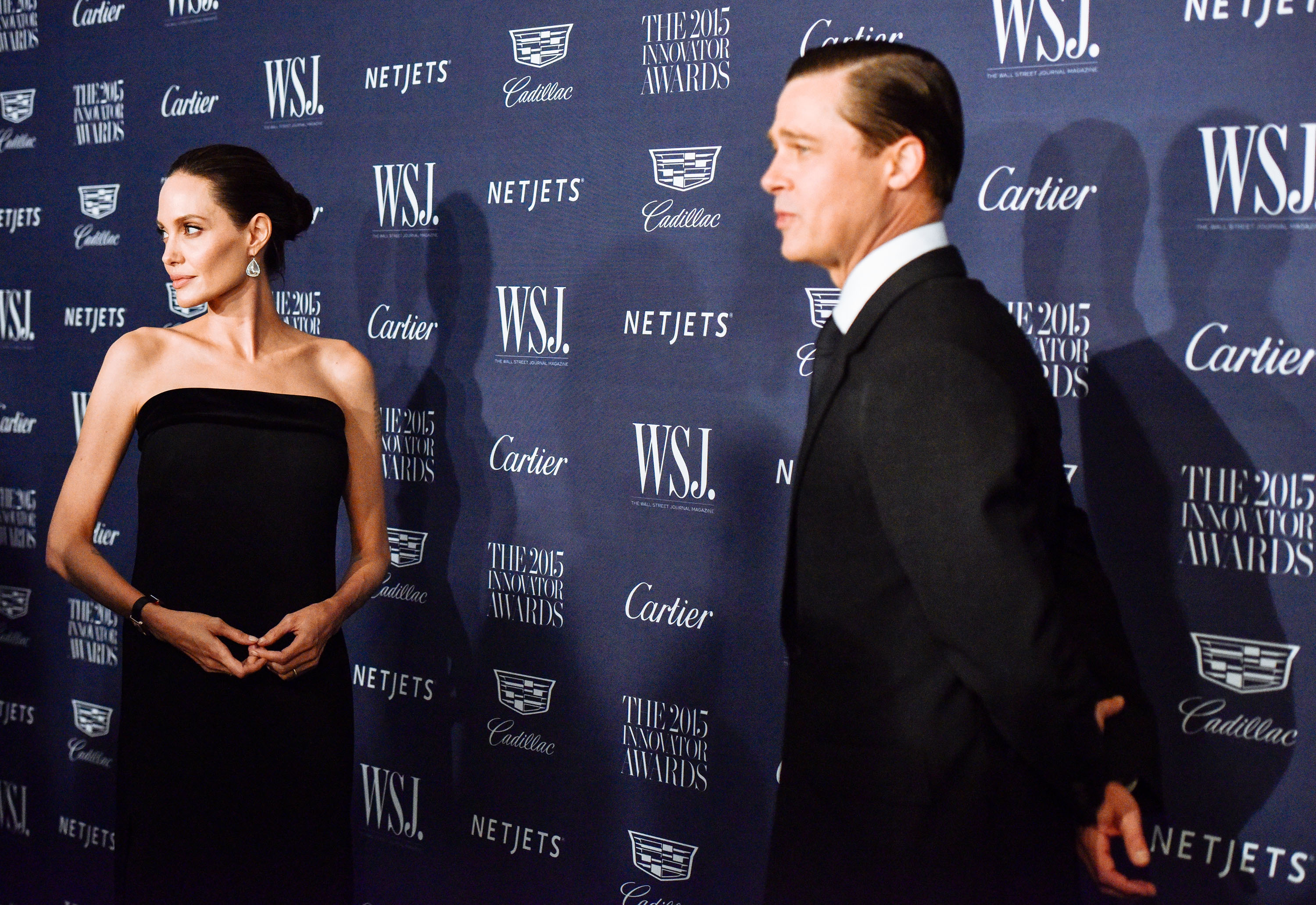 Angelina Jolie und Brad Pitt bei den 2015 WSJ Magazine Innovator Awards in New York City am 4. November 2015 | Quelle: Getty Images