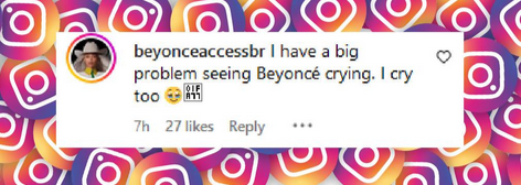 Ein Fan kommentiert die Reaktion von Beyonce Knowles auf Tina Knowles' Dankesrede bei den Glamour Women of the Year Awards, aus einem Instagram-Post vom 9. Oktober 2024 | Quelle: Instagram/glamourmag/