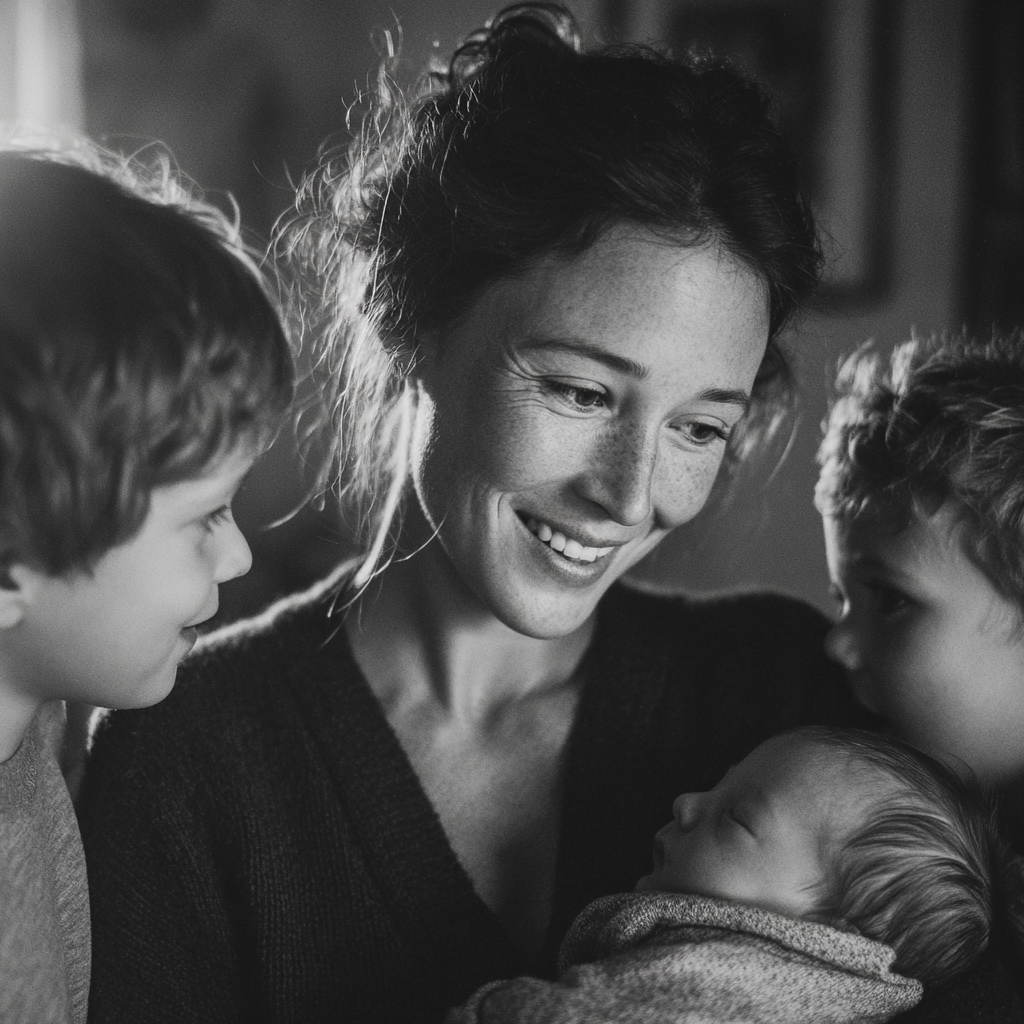 Szczęśliwa matka z dziećmi | Źródło: Midjourney