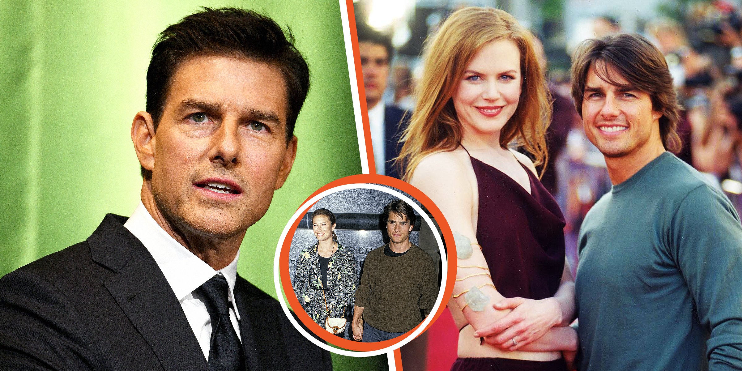 Tom Cruise | Tom Cruise und Mimi Rogers | Tom Cruise und Nicole Kidman. | Quelle: Getty Images