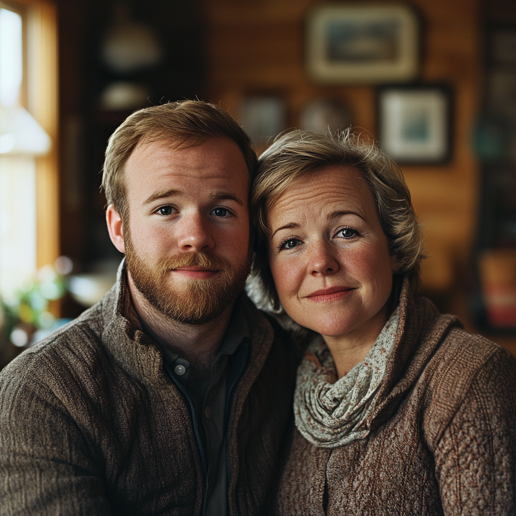 Ein Mann mit seiner Mutter | Quelle: Midjourney