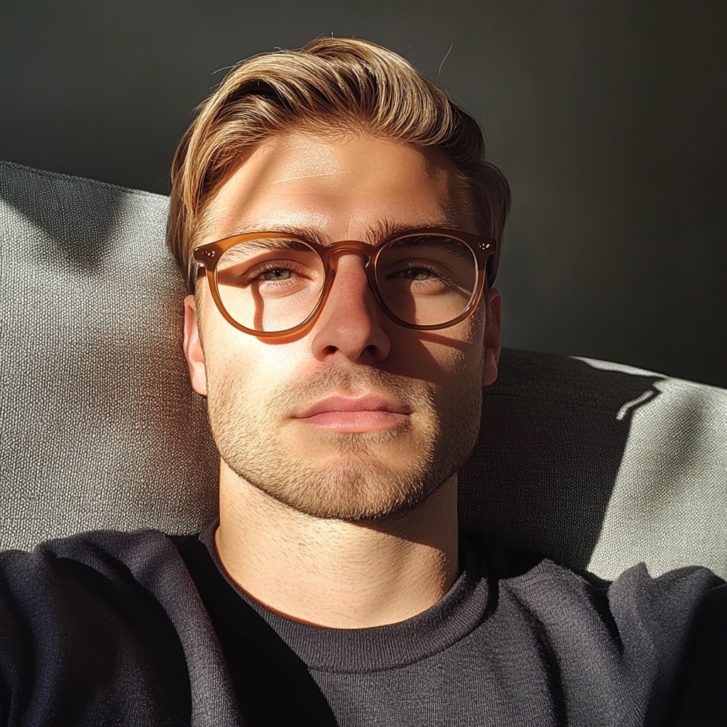 Ein nachdenklicher Mann sitzt auf einer Couch | Quelle: Midjourney