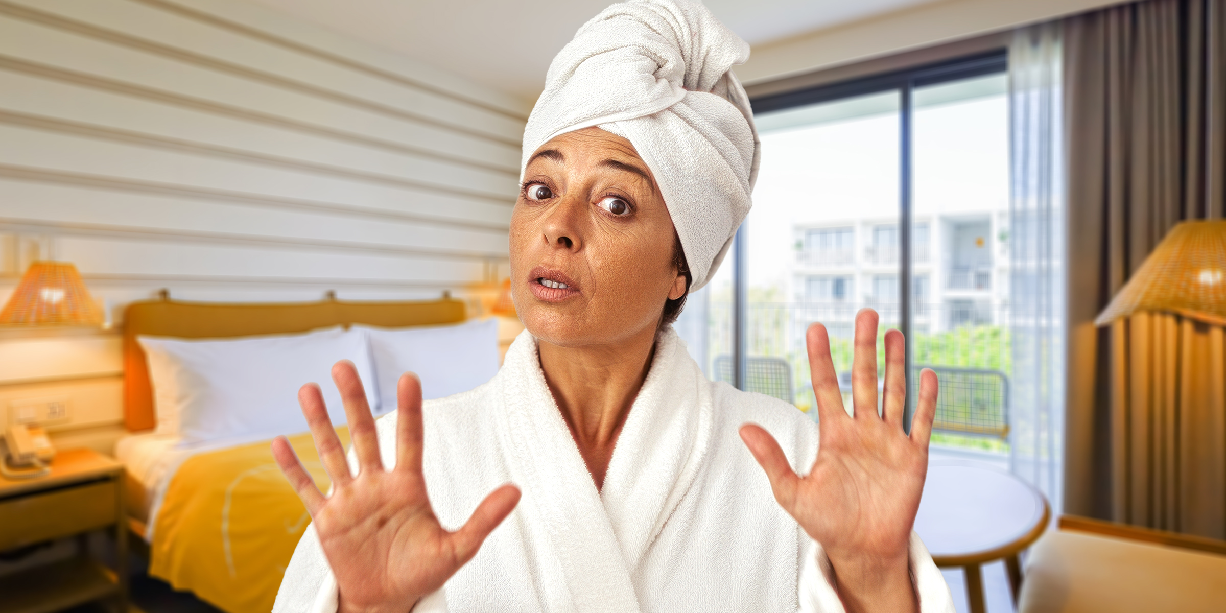 Eine Frau in einem Hotelzimmer | Quelle: Shutterstock