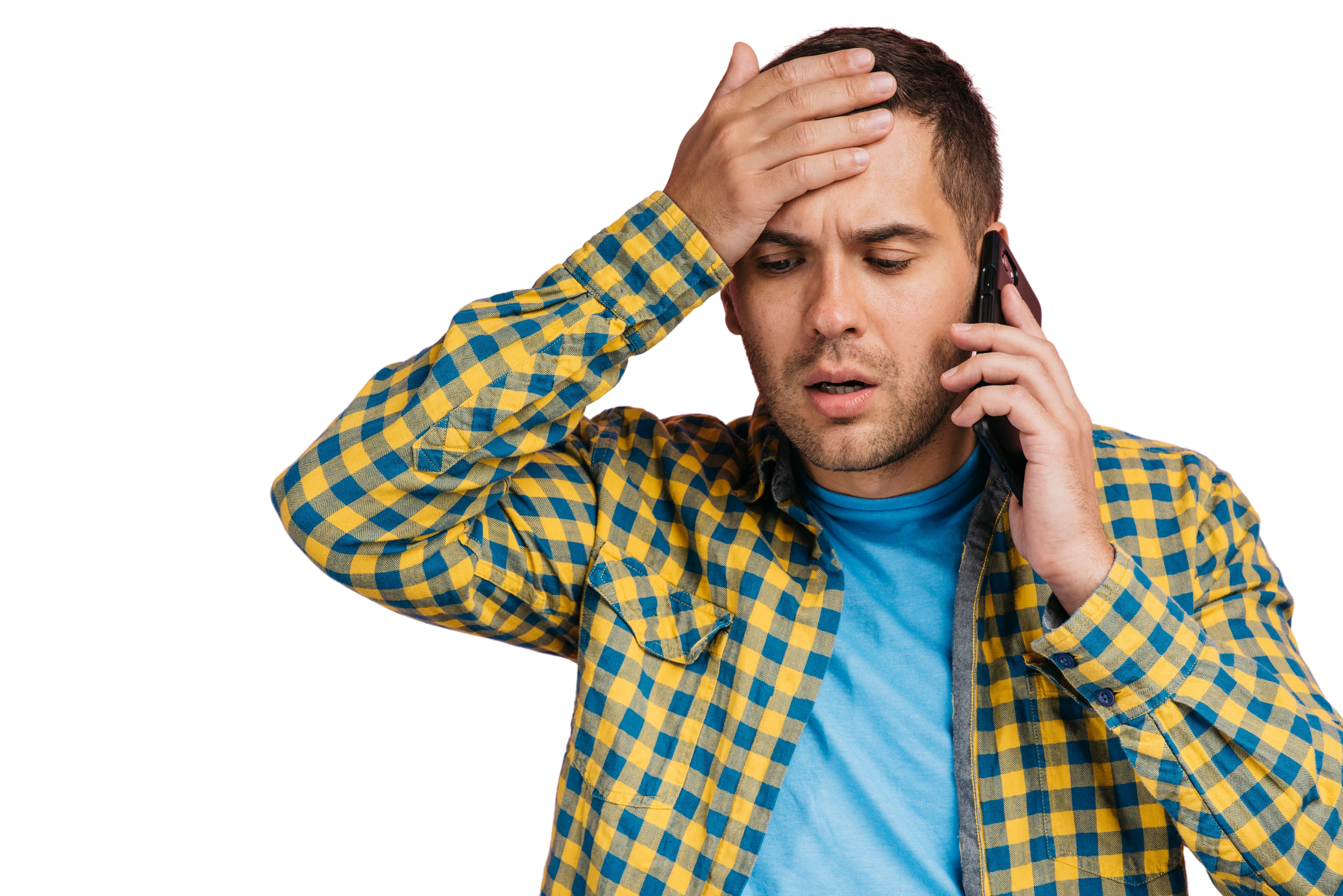 Ein besorgter Mann, der telefoniert | Quelle: Freepik