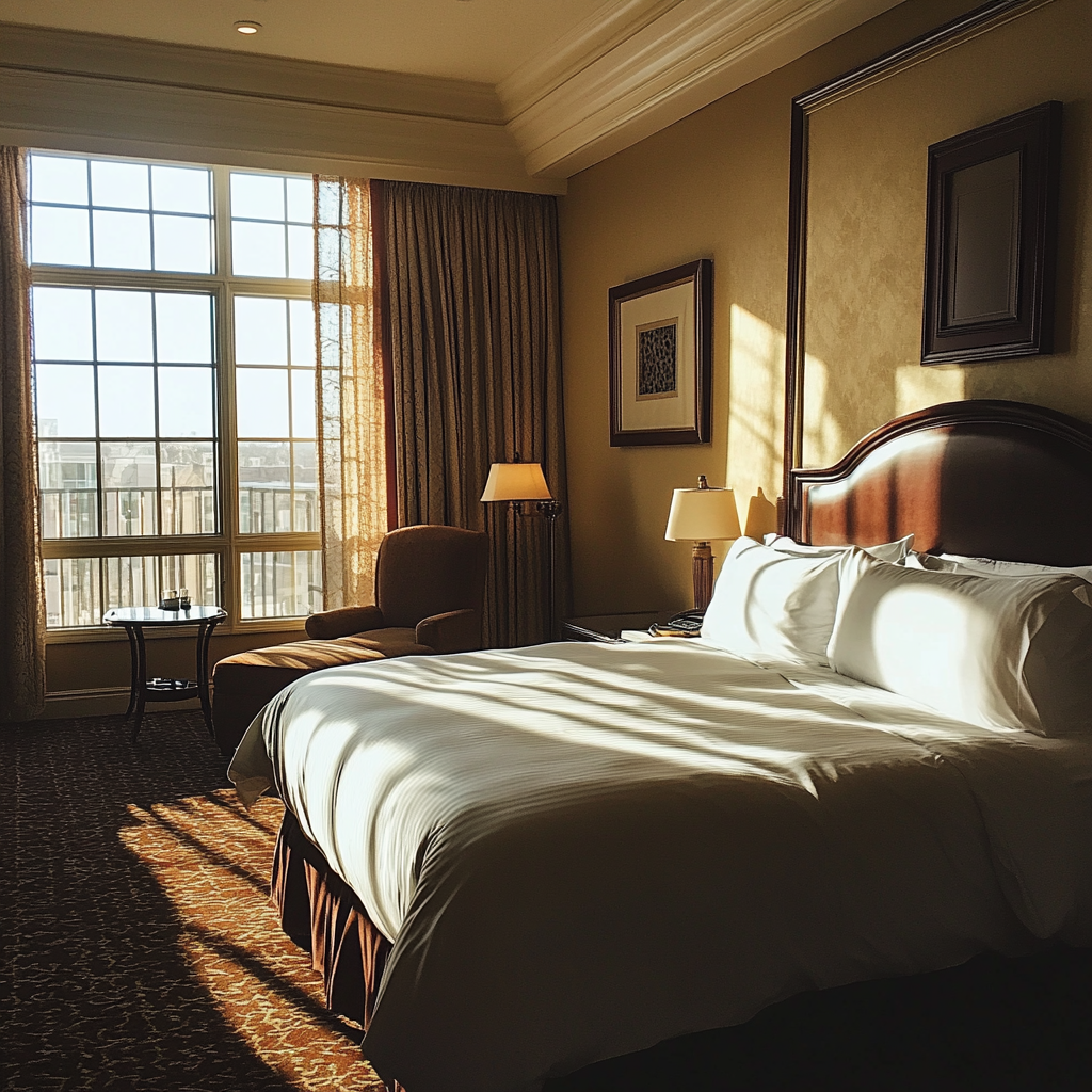 Das Innere eines Hotelzimmers | Quelle: Midjourney