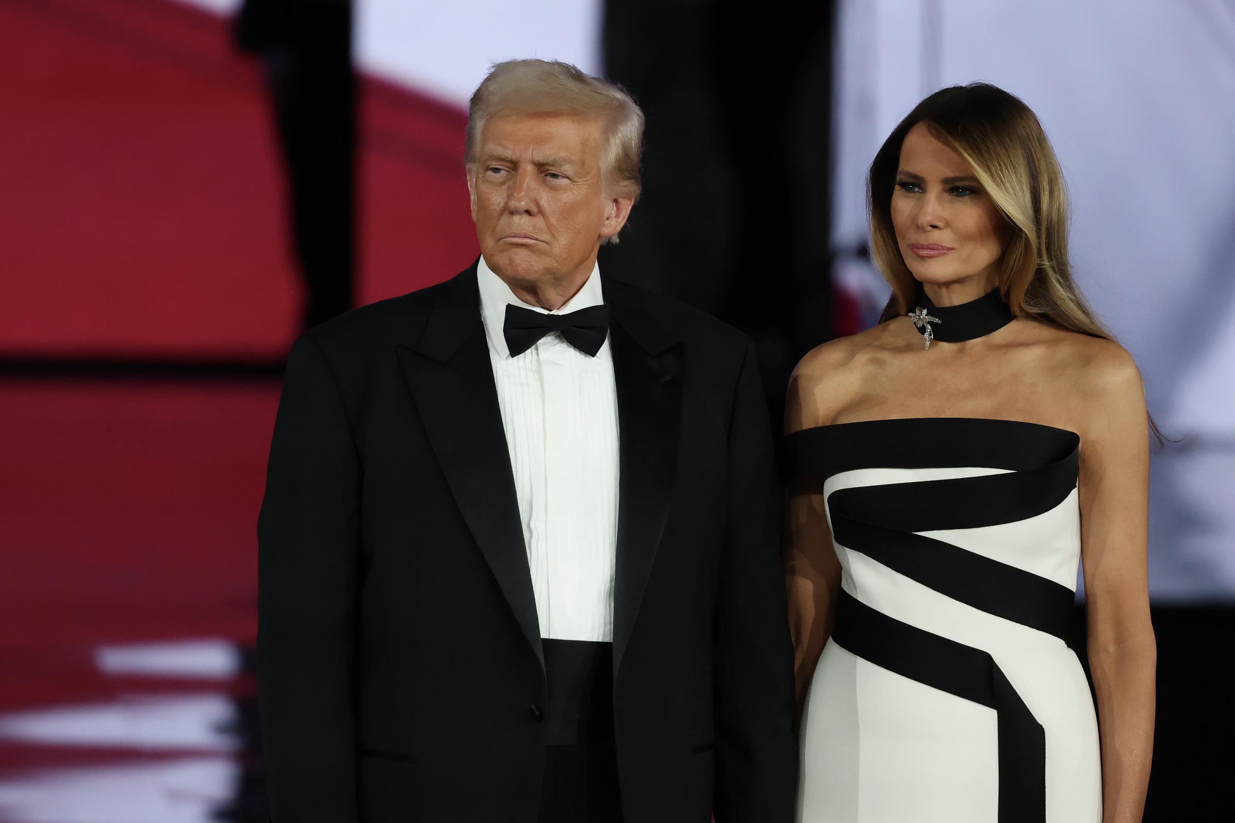 Präsident Donald Trump und First Lady Melania Trump auf dem Liberty Inaugural Ball in Washington, DC am 20. Januar 2025. | Quelle: Getty Images