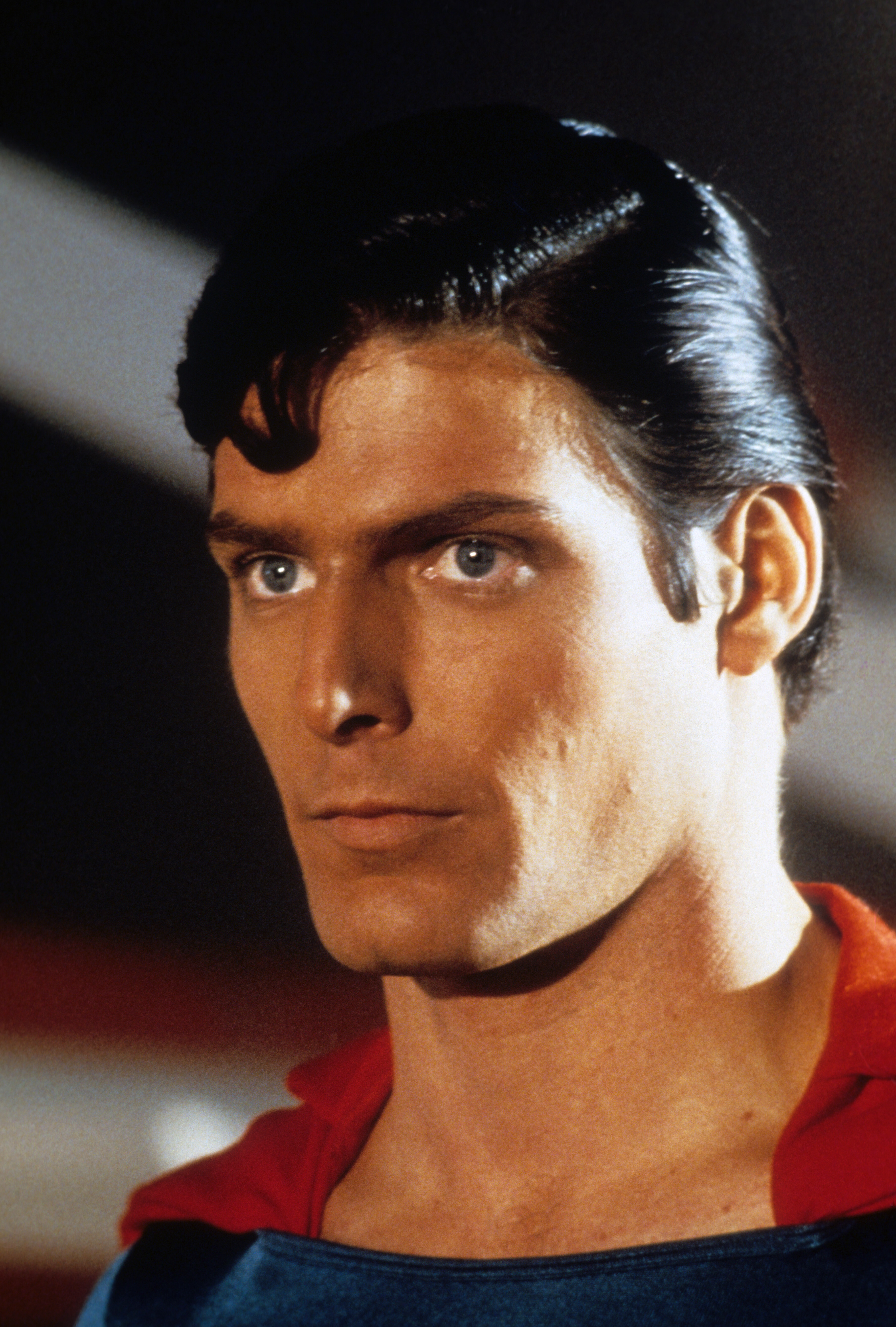 Kopfbild des Schauspielers Christopher Reeve als Superman in einer Szene aus dem Film "Superman", 1978 | Quelle: Getty Images