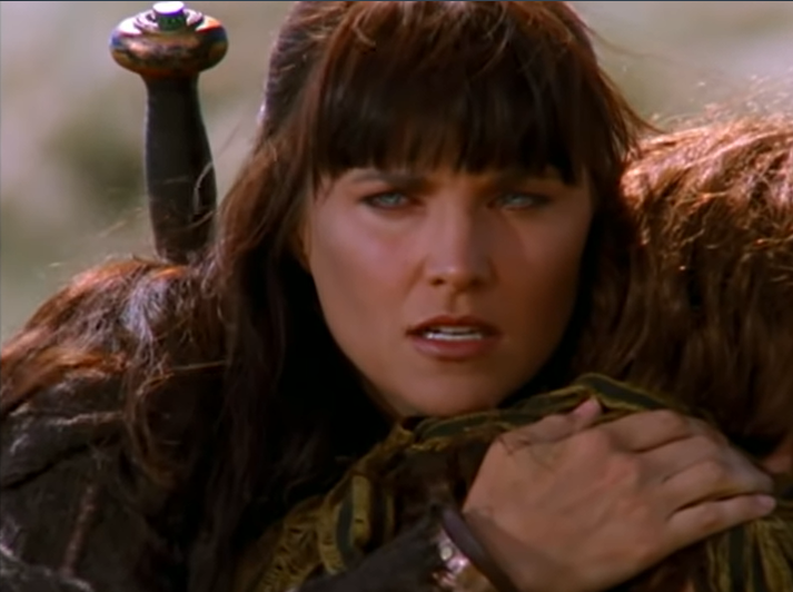 Lucy Lawless als Xena in "Xena: Warrior Princess", vom 6. Juli 2021 | Quelle: @HerculesXena