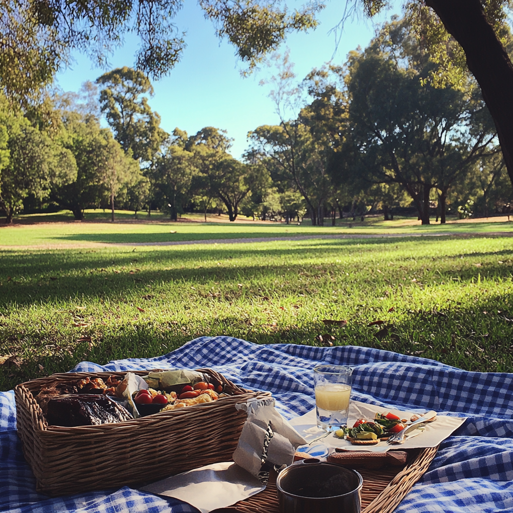 Ein Picknick-Setup | Quelle: Midjourney