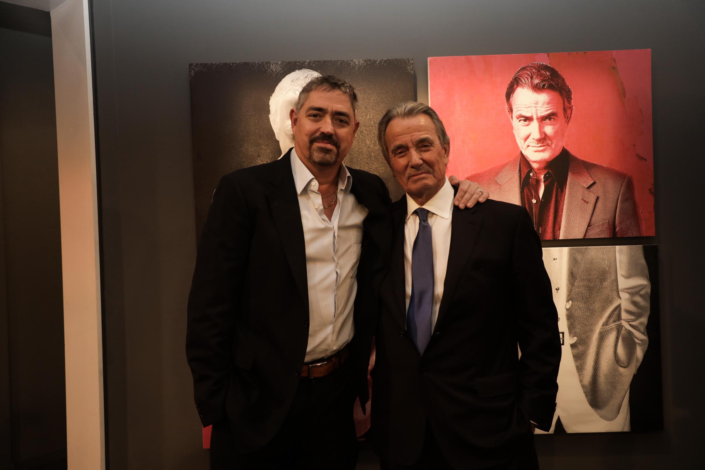 Christian Gudegast und Eric Braeden bei der Veranstaltung „CBS' 'Young and the Restless' Celebrates Eric Braeden's 40th Anniversary" am 7. Februar 2020 in Los Angeles, Kalifornien. | Quelle: Getty Images
