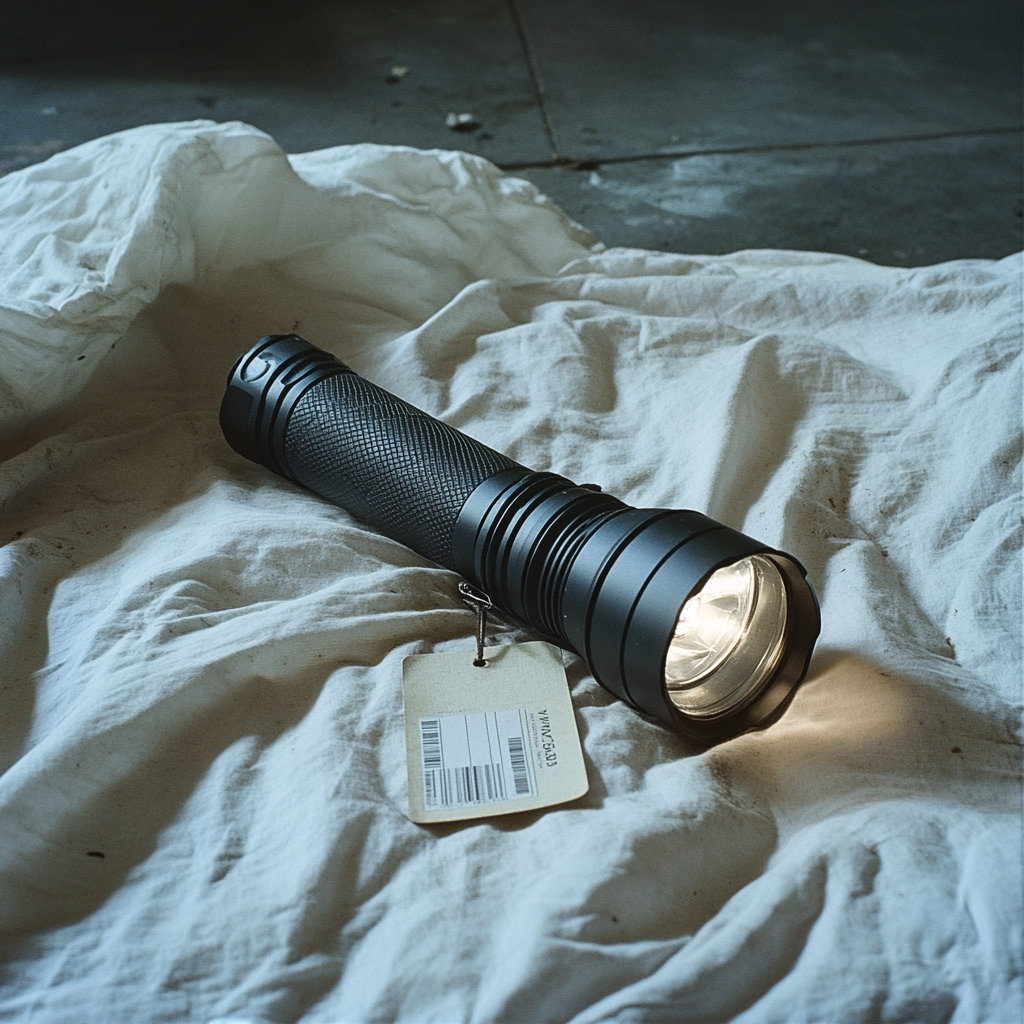 Eine Taschenlampe mit einem Preisschild | Quelle: Midjourney
