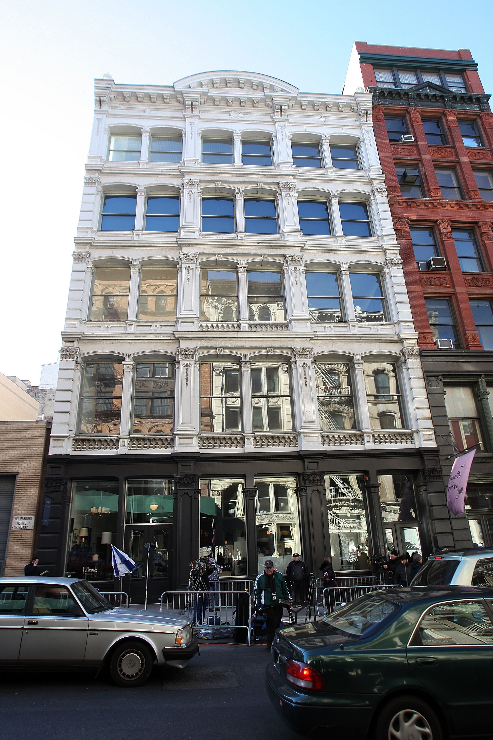 Das Wohnhaus von Heath Ledger nach seinem Tod am 23. Januar 2008 in SoHo, New York City | Quelle: Getty Images