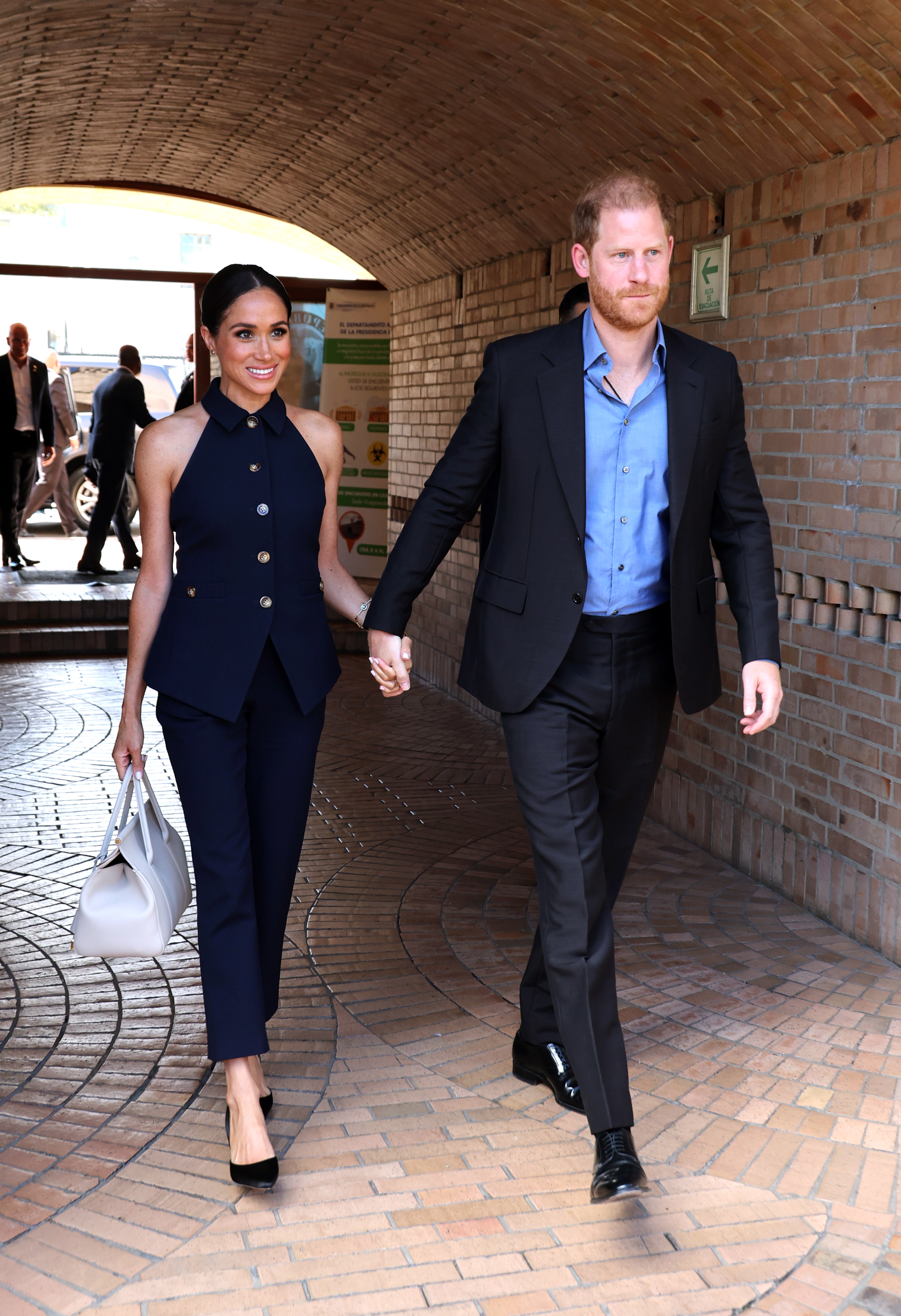 Meghan Markle und Prinz Harry bei ihrem Besuch in Kolumbien in Bogota, Kolumbien am 15. August 2024 | Quelle: Getty Images