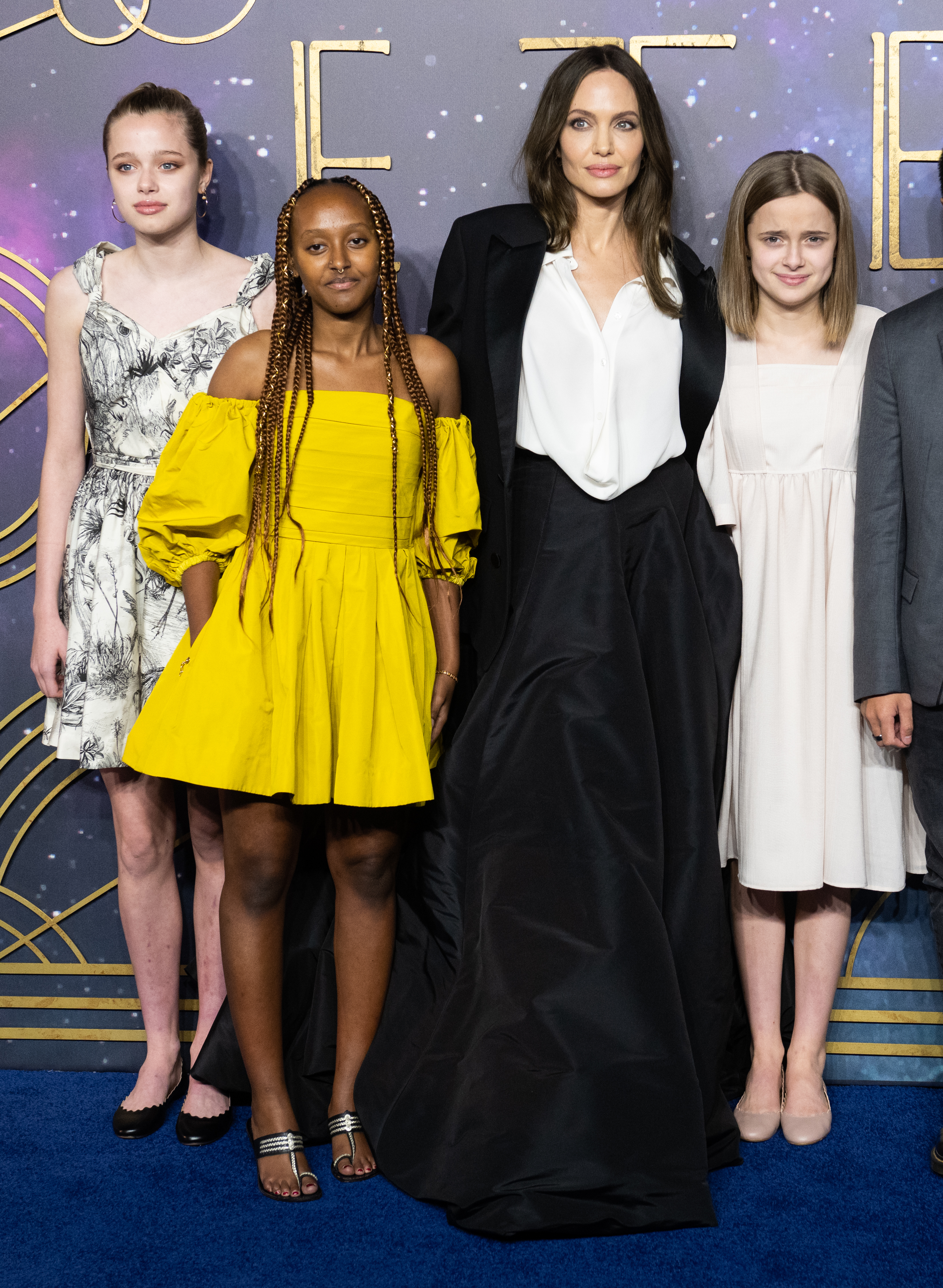 Shiloh, Zahara, Angelina Jolie und Vivienne Jolie-Pitt im BFI IMAX Waterloo am 27. Oktober 2021 in London, England | Quelle: Getty Images